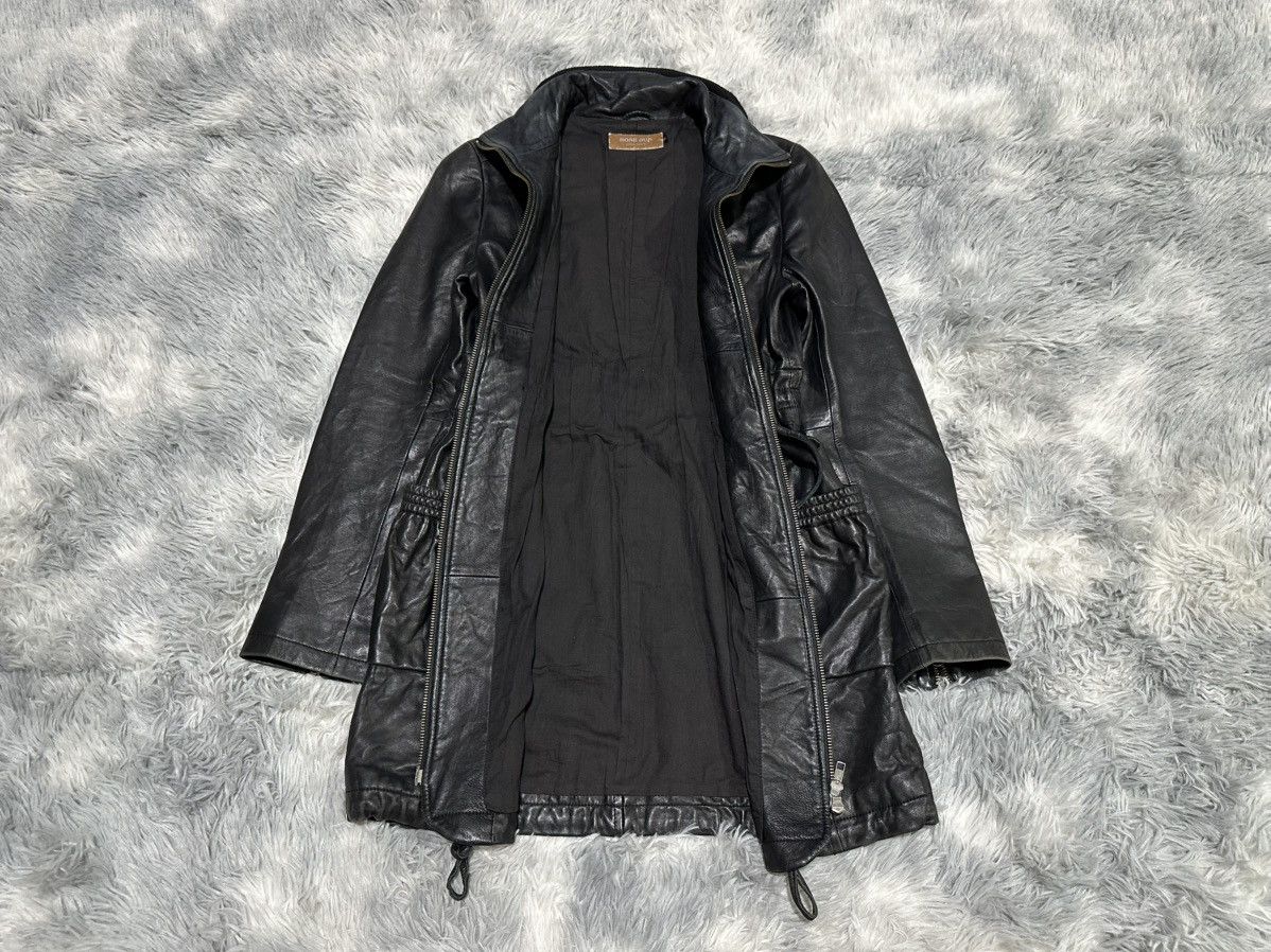 KMRii 🔥Sick Y2K Rose Bud Lamb Leather Coat Drawstring Jacket Goth Size US M / EU 48-50 / 2 - 4 Thumbnail