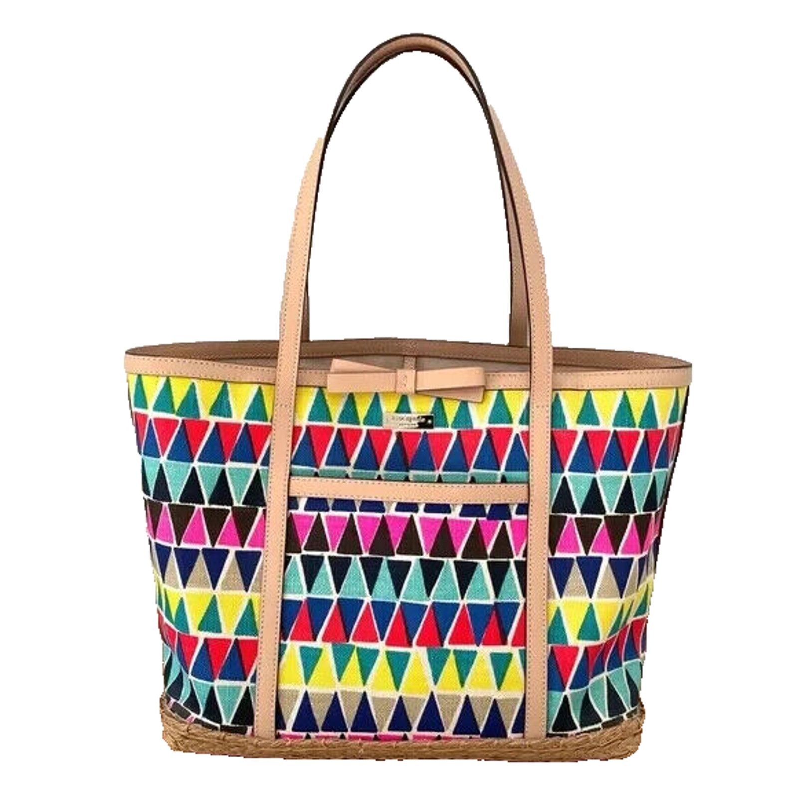 Kate Spade KATE SPADE NEW FRANCIS CAPRI CANVAS TOTE BEACH BAG GEORGEO Size ONE SIZE - 1 Thumbnail
