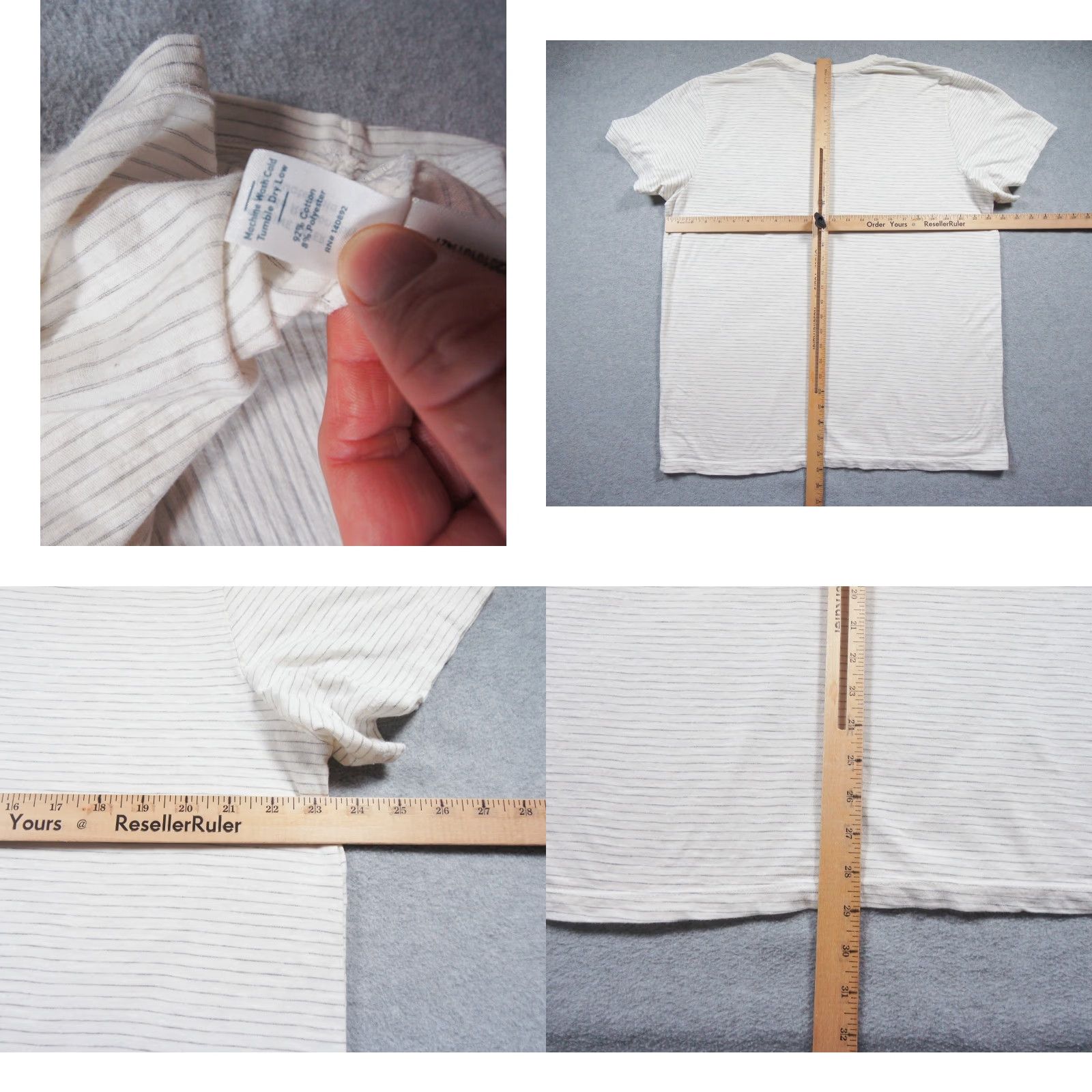 Marine Layer Marine Layer Shirt Mens XL White Short Sleeve Striped Pocket Tee Crewneck Size US XL / EU 56 / 4 - 8 Thumbnail