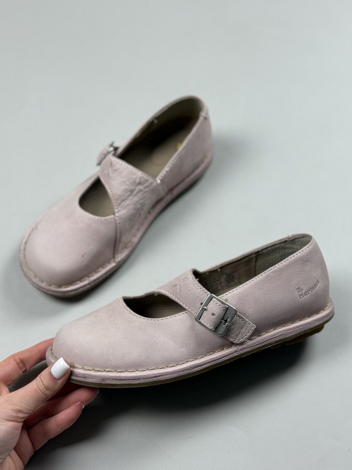 Dr. Martens Dr. Martens 3808 Mary Jane Ladies Leather Flats Sandals Size US 7 / IT 37 - 12 Thumbnail