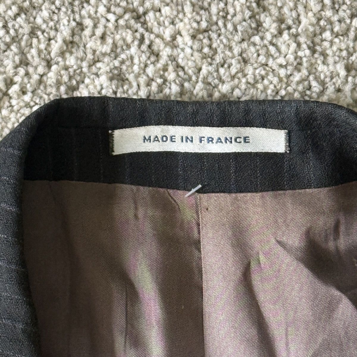 Yves Saint Laurent Vintage Yves Saint Laurent Mens Gray Wool 80s Pinstripe Size 46R - 3 Thumbnail