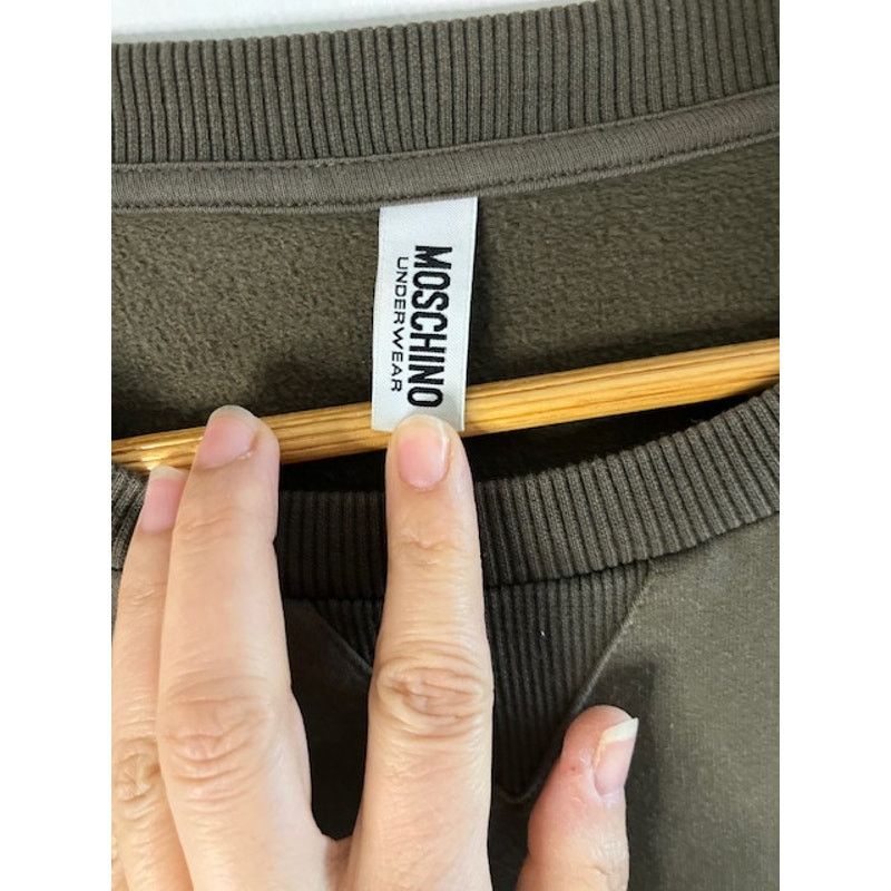 Moschino Moschino Underwear Oversized Tape Khaki Sweatshirt Size US XS / EU 42 / 0 - 6 Thumbnail