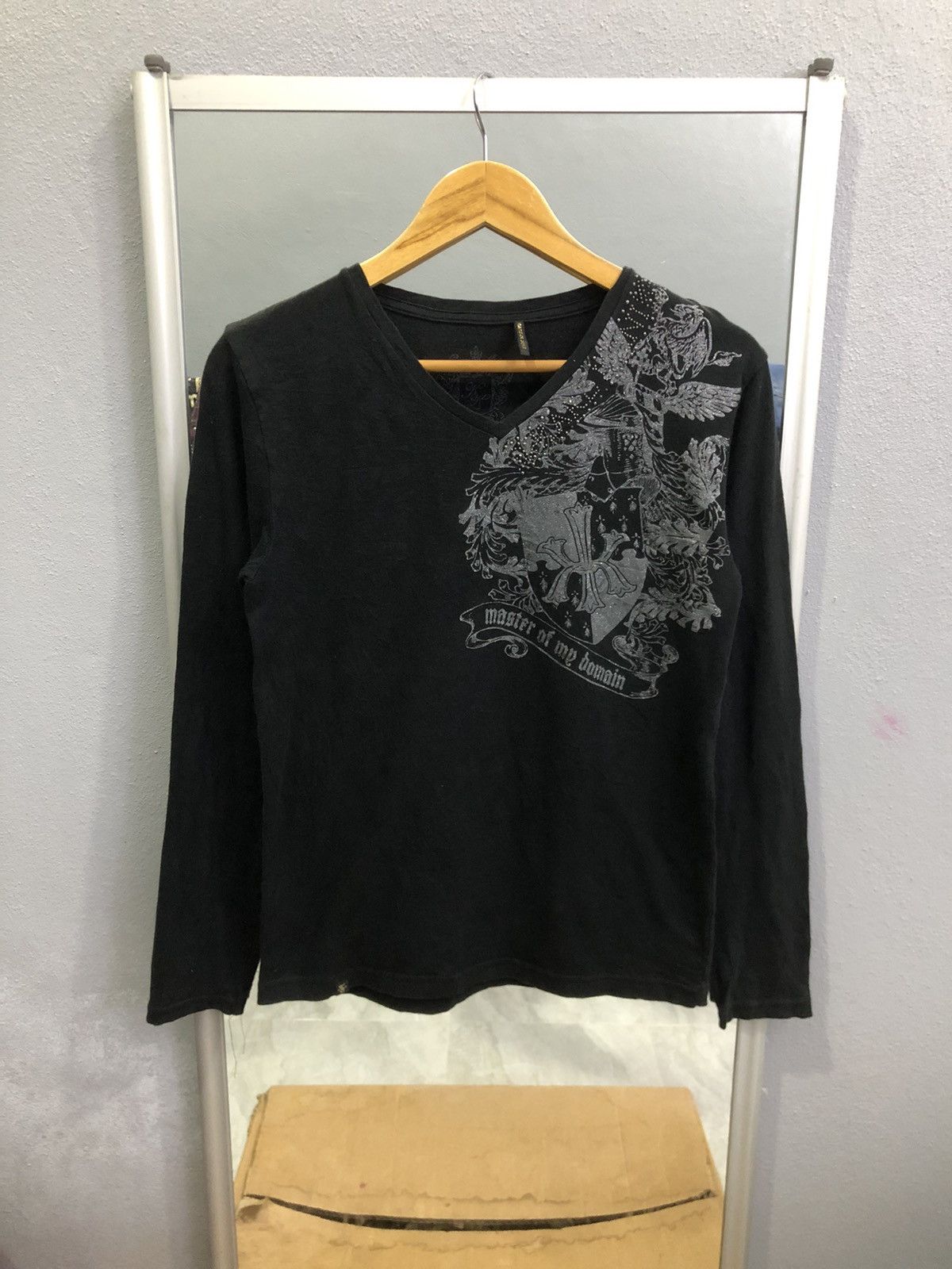 Karl Kani Karl Kani Japan Master of My Domain Rhinestone Long Sleeve Size S / US 4 / IT 40 - 1 Thumbnail