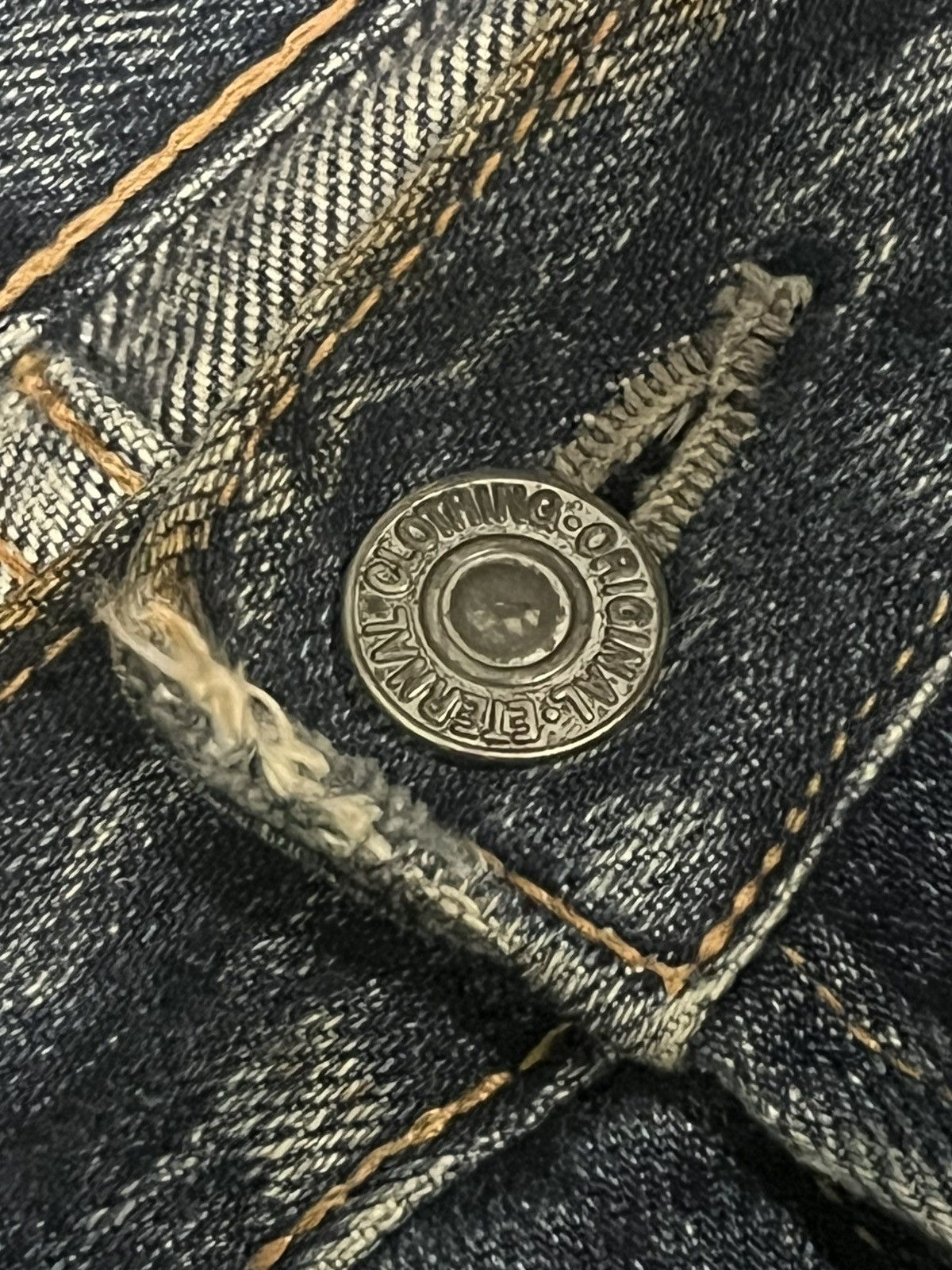 Eternal Vintage Eternal 811 Intense Whiskering Faded Frayed Hem Jean Size US 34 / EU 50 - 5 Thumbnail
