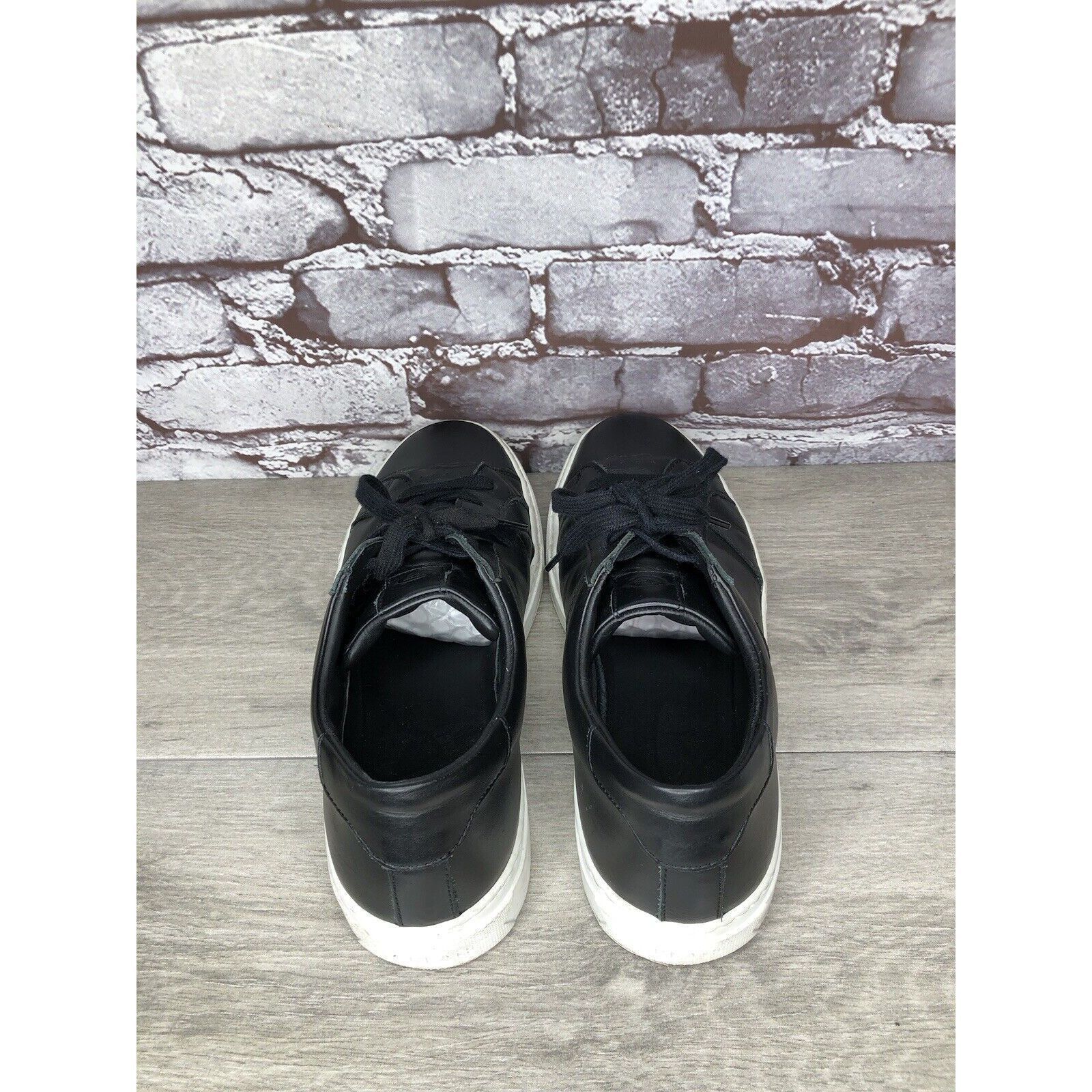 Greats Greats Brooklyn Black Leather Causal Lace Sneakers Shoes Men Size US 9.5 / EU 42-43 - 5 Thumbnail