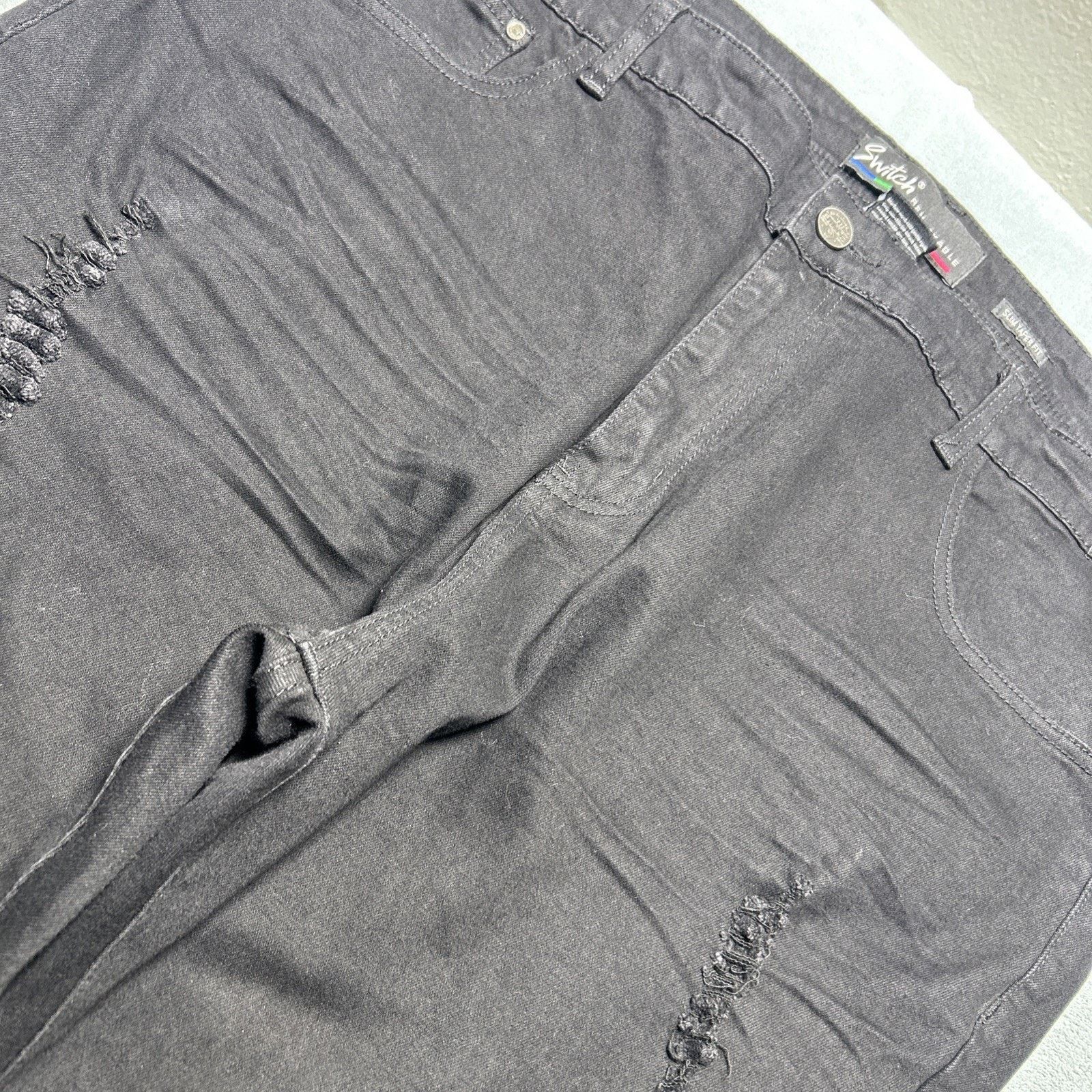 JNCO Relaxed Straight Leg Jeans Mens 44x32 Rips Loose Hamilton Size US 44 / EU 60 - 5 Thumbnail