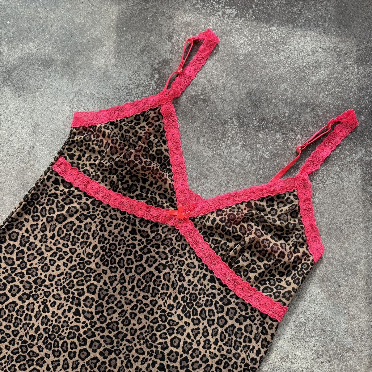 20471120 × Japanese Brand × Vintage Vintage 2000’s Leopard Mesh Dress Size XL / US 12-14 / IT 48-50 - 3 Thumbnail