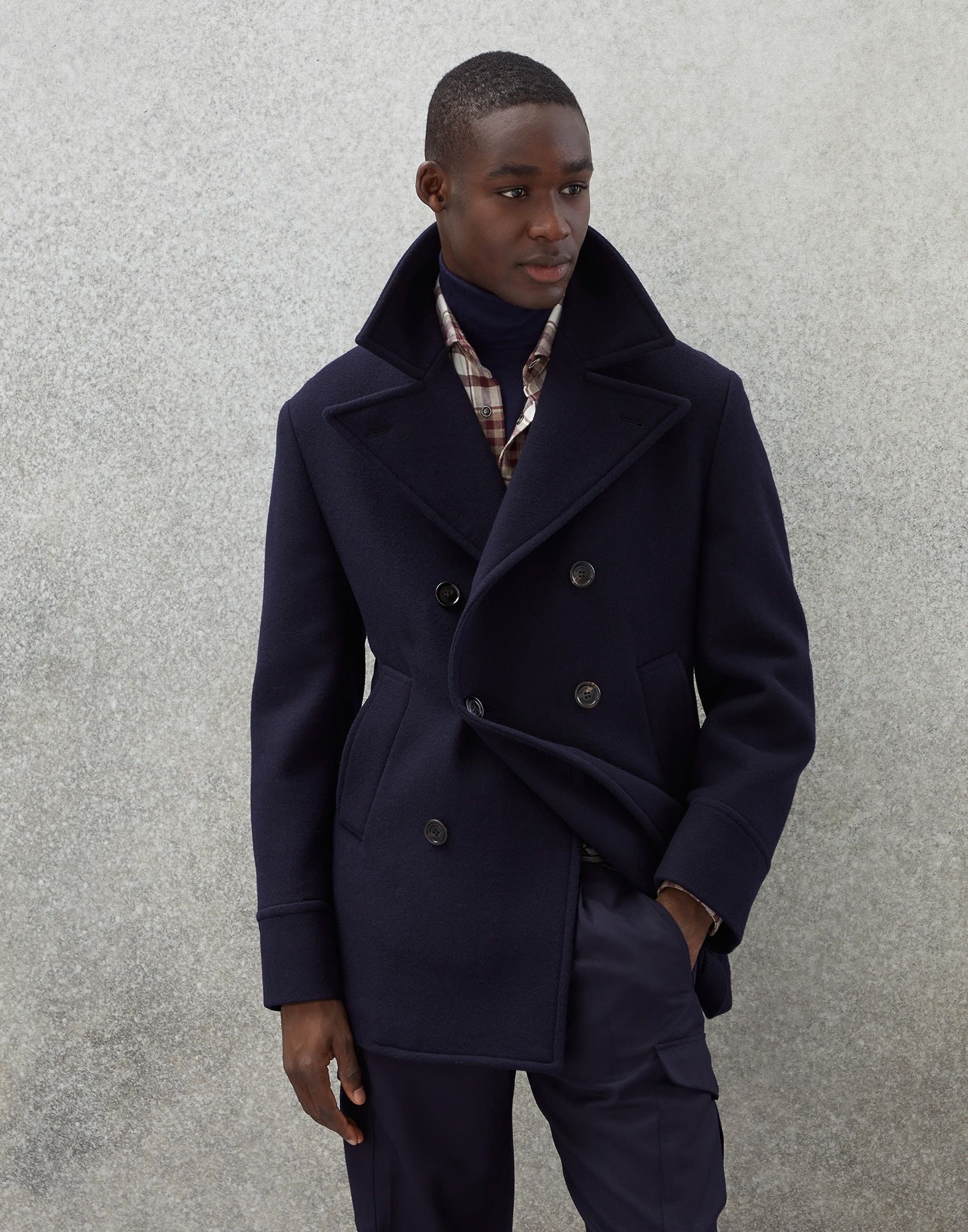 Brunello Cucinelli o1w1db10924 Caban in Navy Size US XS / EU 42 / 0 - 1 Thumbnail