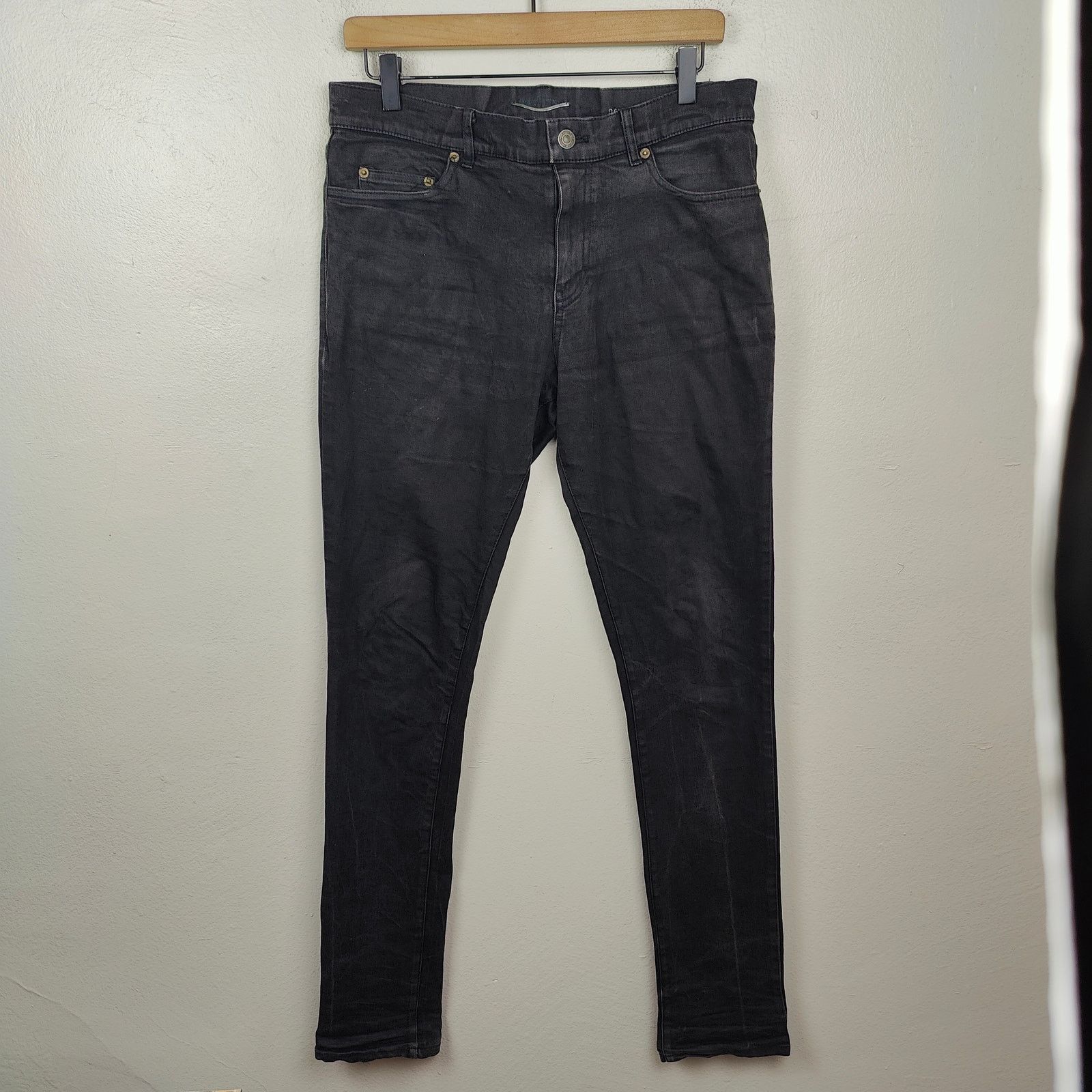 Saint Laurent Paris Saint Laurent Jeans Mens 32 Black Wash DO2 M/SK-LW Size US 32 / EU 48 - 1 Thumbnail