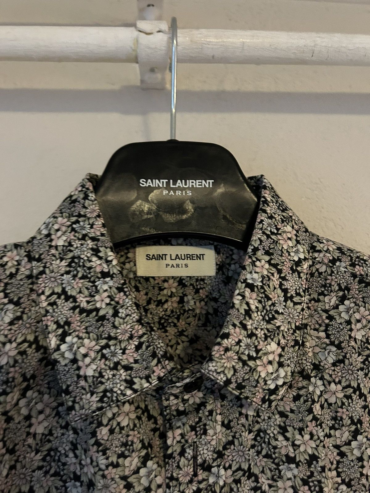 Saint Laurent Paris Floral Print Shirt Size US L / EU 52-54 / 3 - 3 Thumbnail
