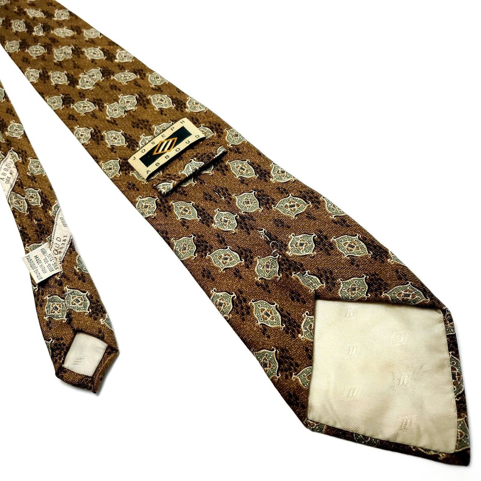 Joseph Abboud Joseph Abboud Silk Tie Textured Brown Geometric Size ONE SIZE - 3 Thumbnail