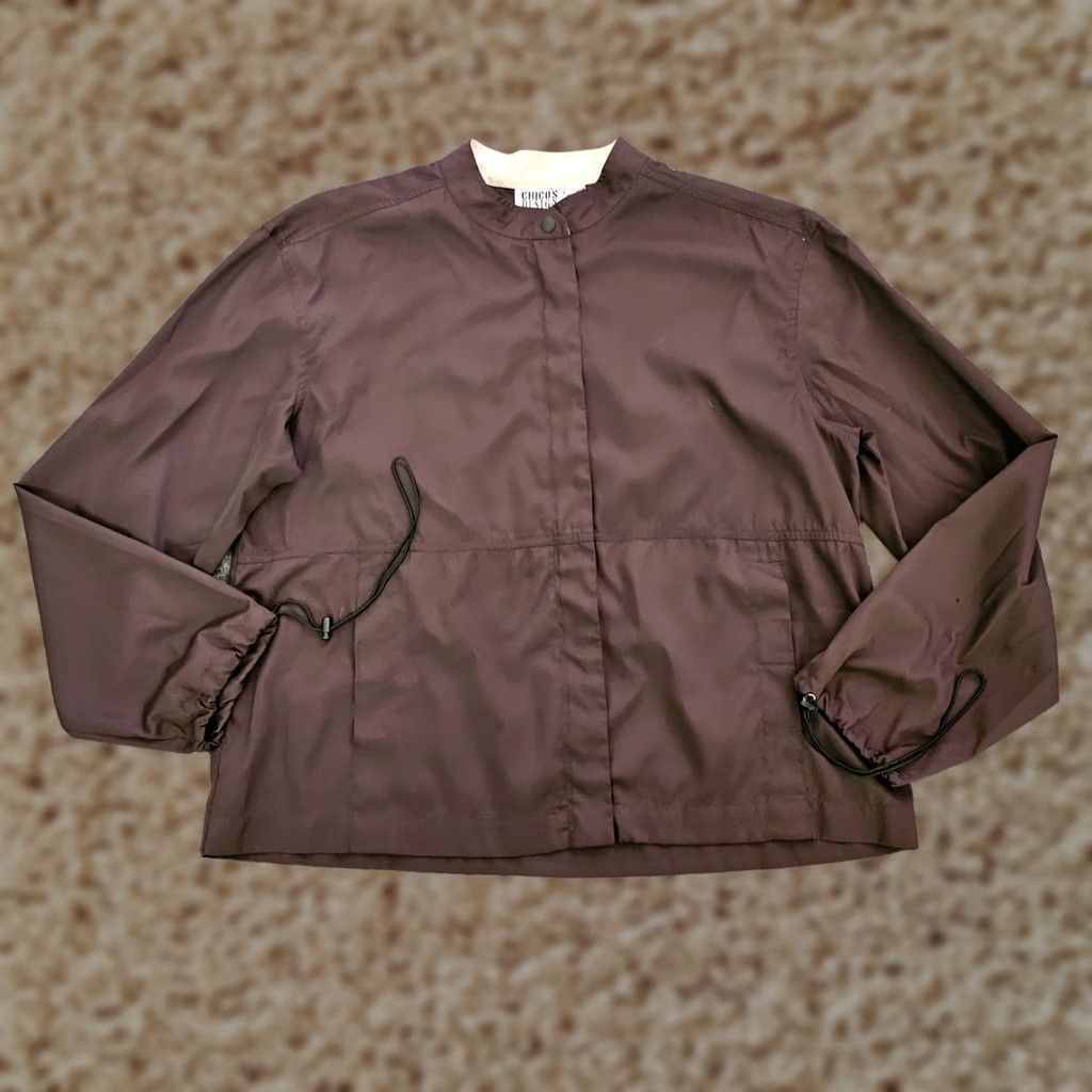Vintage Chicos Jacket Women Large Black Long Sleeve Button Lightweight Casual Everyday Jacket Womens L Black Size L / US 10 / IT 46 - 1 Thumbnail