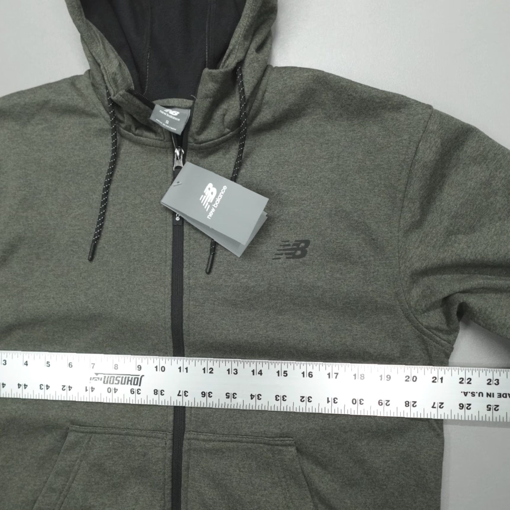 New Balance New Balance Hoodie Full Zip Fleece Lined Men's Size S Grey Soft-Touch Warmth Size US S / EU 44-46 / 1 - 6 Thumbnail