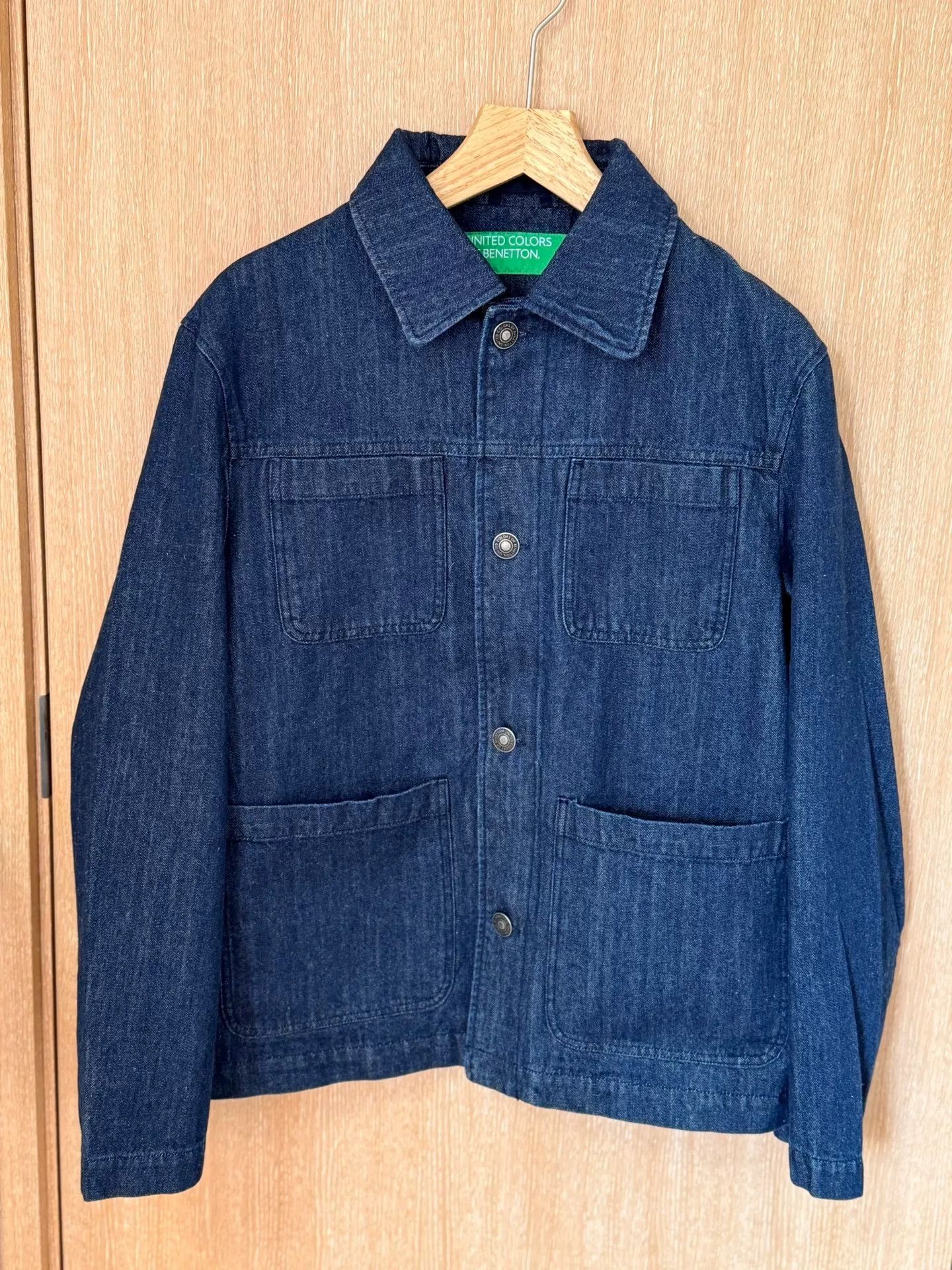 Benetton Benetton Denim Four-Pocket Work Jacket Size US M / EU 48-50 / 2 - 1 Thumbnail