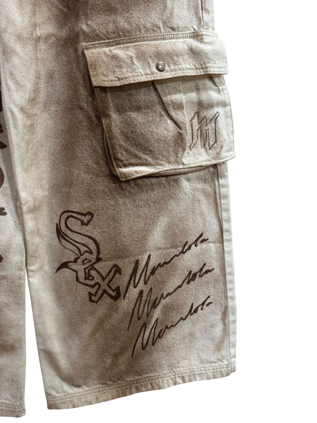 Mowalola Mowalola x Travis Scott Cactus Jack Logo Cargo Pants Ash Size US 32 / EU 48 - 5 Thumbnail