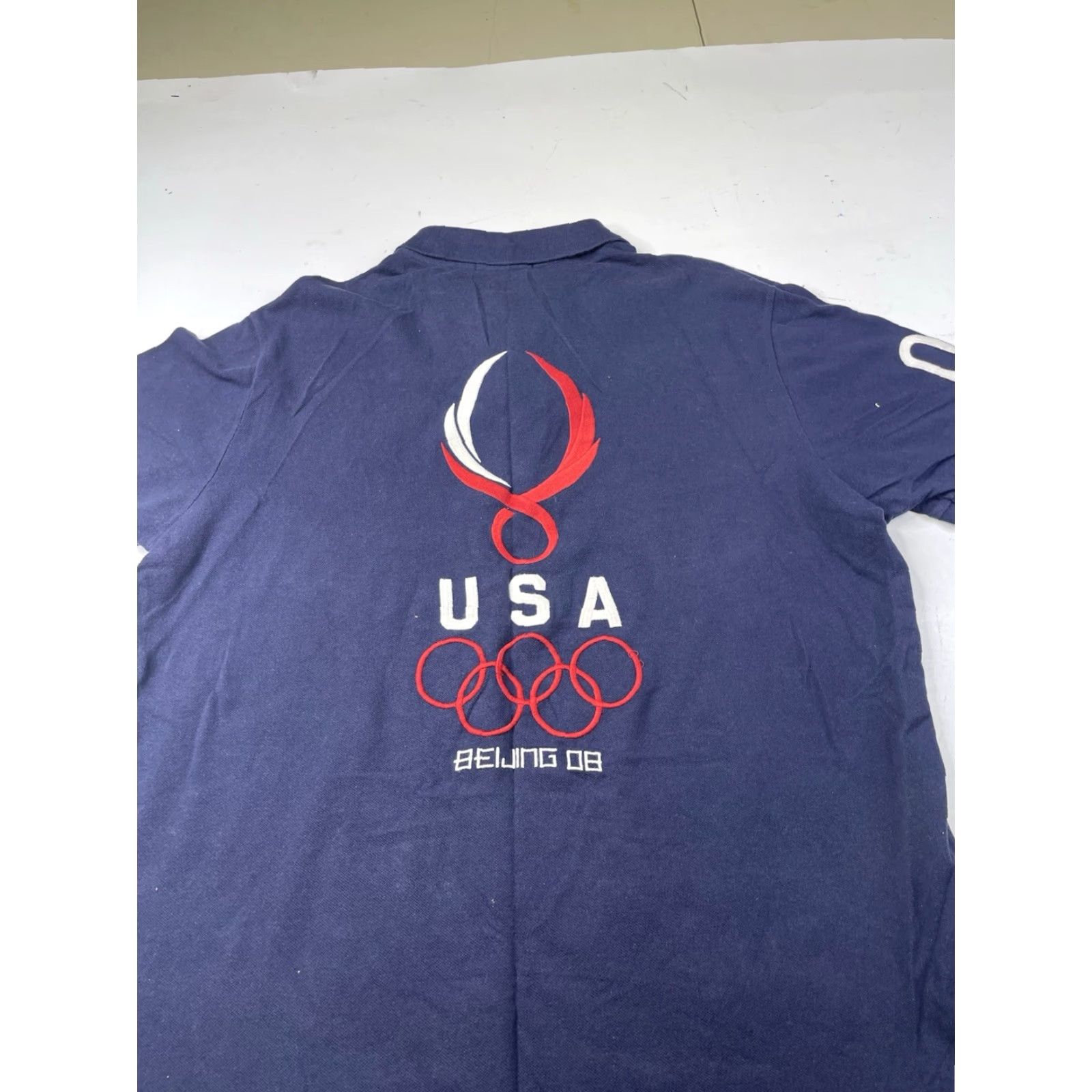 Ralph Lauren VINTAGE Ralph Lauren Polo Shirt Rugby USA Olympic Team Beij ing 2008 Blue 2XL Mens Polo Non-Detail Size US XXL / EU 58 / 5 - 7 Thumbnail