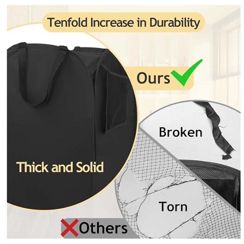 The Unbranded Brand Polyester Pop-up Laundry Hamper, 70L(18.5 Gal) Size ONE SIZE - 4 Thumbnail