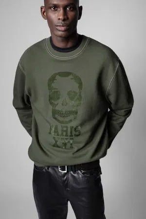 Zadig & Voltaire Zadig & Voltaire Design simba skull Logo Khaki Sweatshirt Size US M / EU 48-50 / 2 - 2 Thumbnail