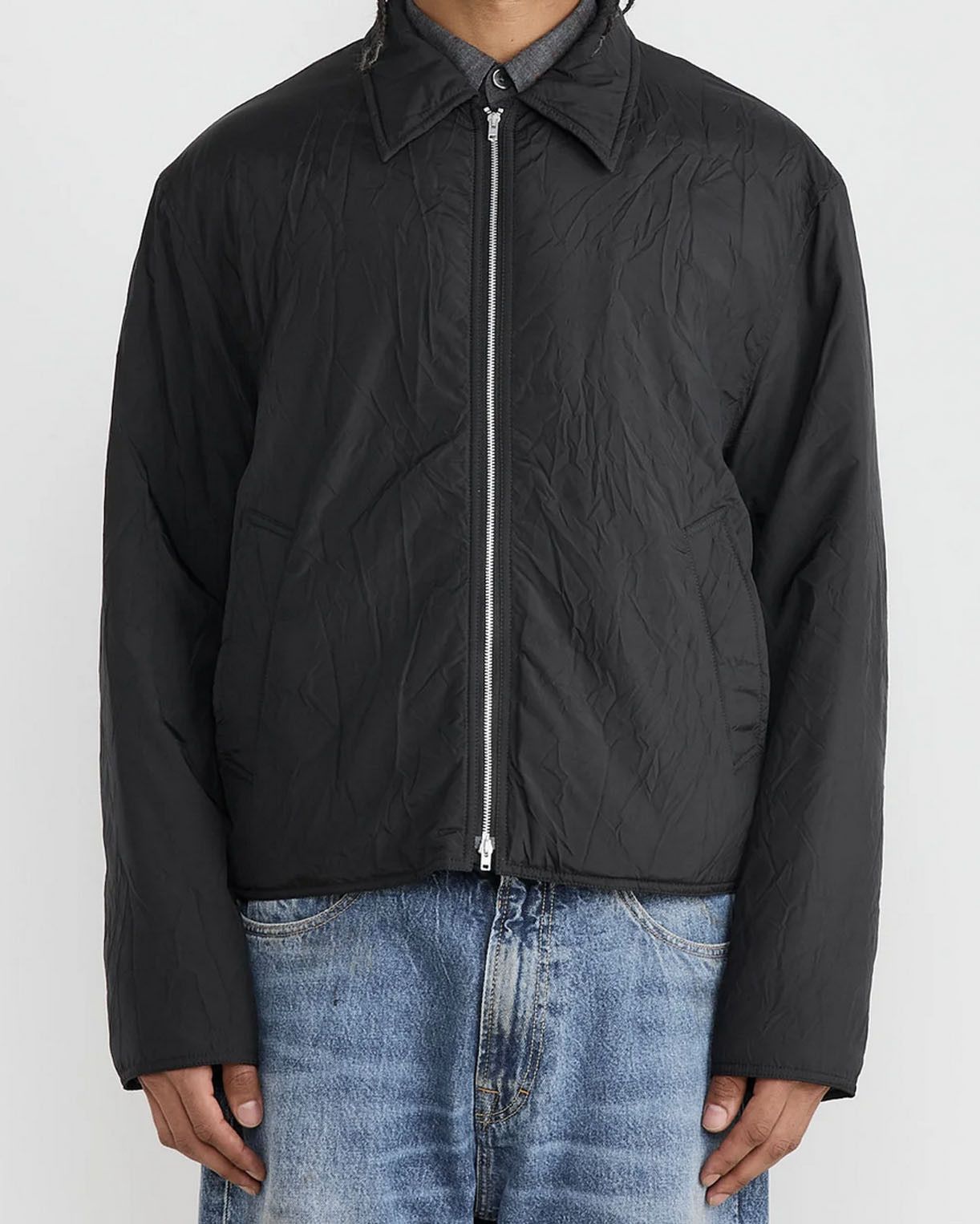 Our Legacy Slight Jacket "Shining Black Crinkle Solaro" Size US L / EU 52-54 / 3 - 1 Thumbnail