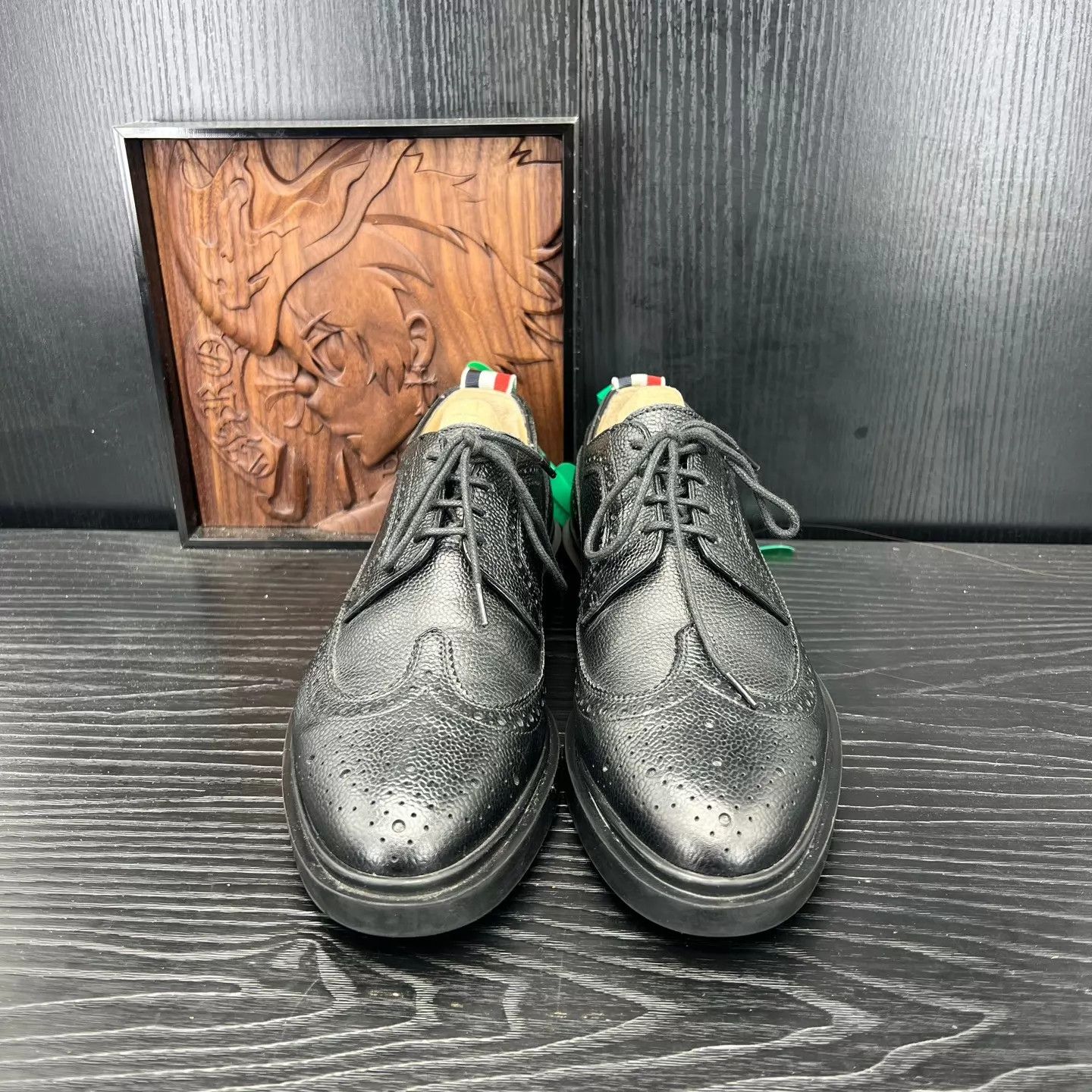 Thom Browne tb black carved leather dress shoes 39 Size US 6 / EU 39 - 6 Thumbnail