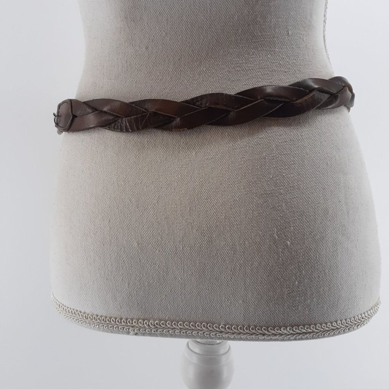 Other Hollister California Women's Brown Braided Leather Belt M L Size ONE SIZE - 7 Thumbnail