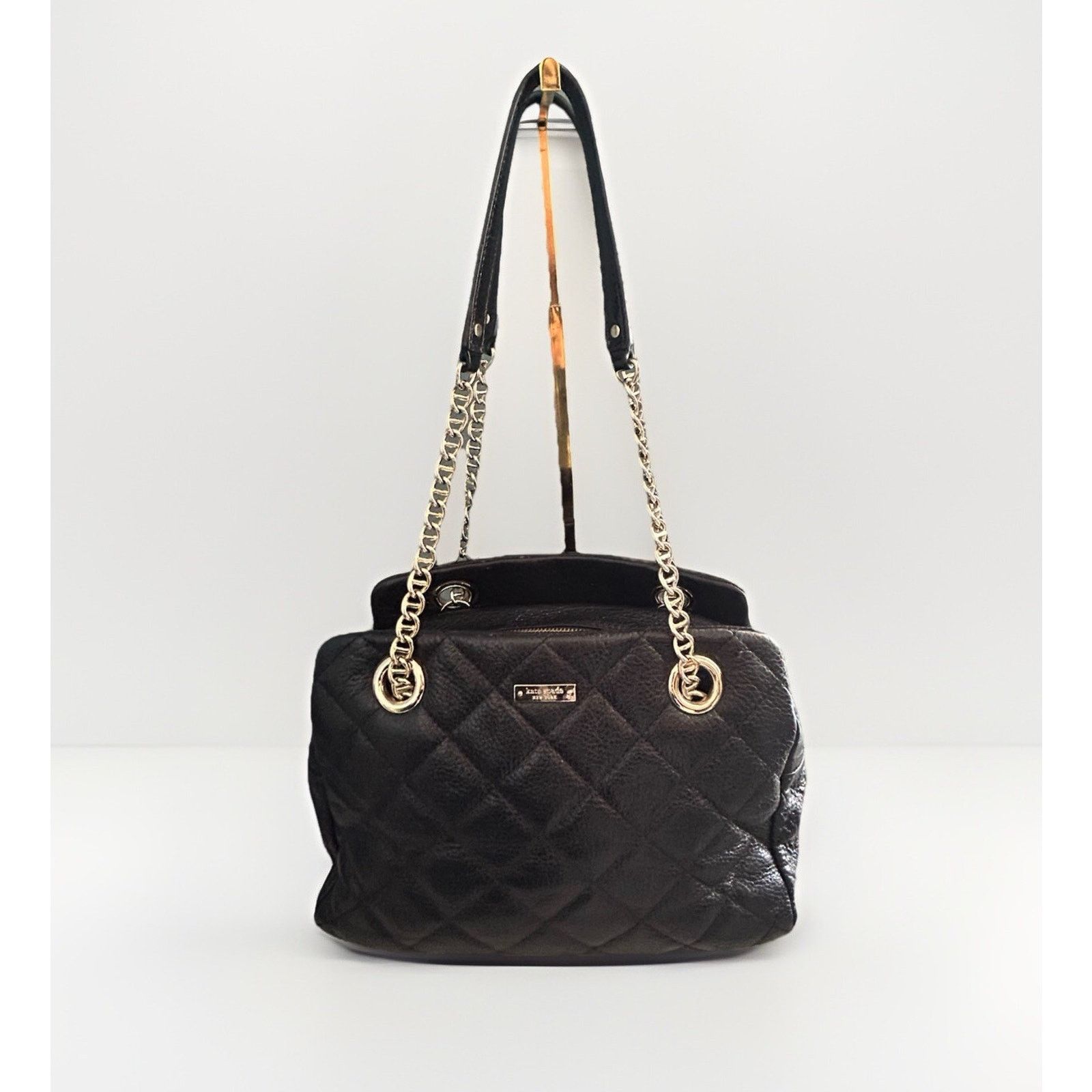 Kate Spade Kate Spade Black Metallic Quilted Leather Shimmer Bag Size ONE SIZE - 1 Thumbnail
