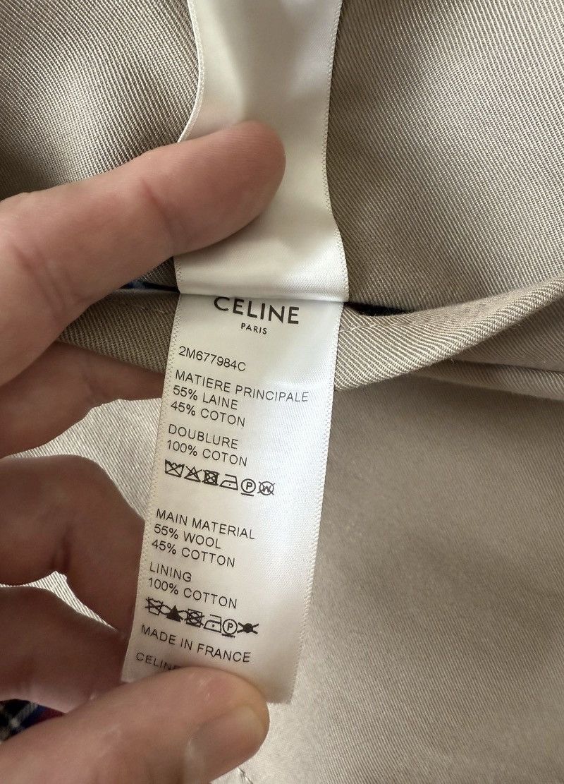 Celine Celine 20FW check lining mac coat sz50 Size US M / EU 48-50 / 2 - 6 Thumbnail