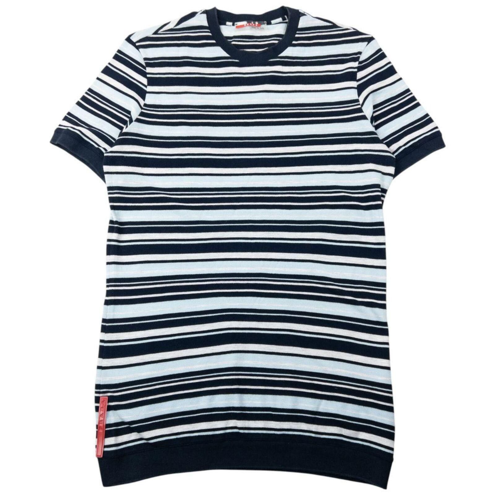 Prada Vintage 2000s Prada Sport Striped T Shirt Size M Size US M / EU 48-50 / 2 - 1 Thumbnail