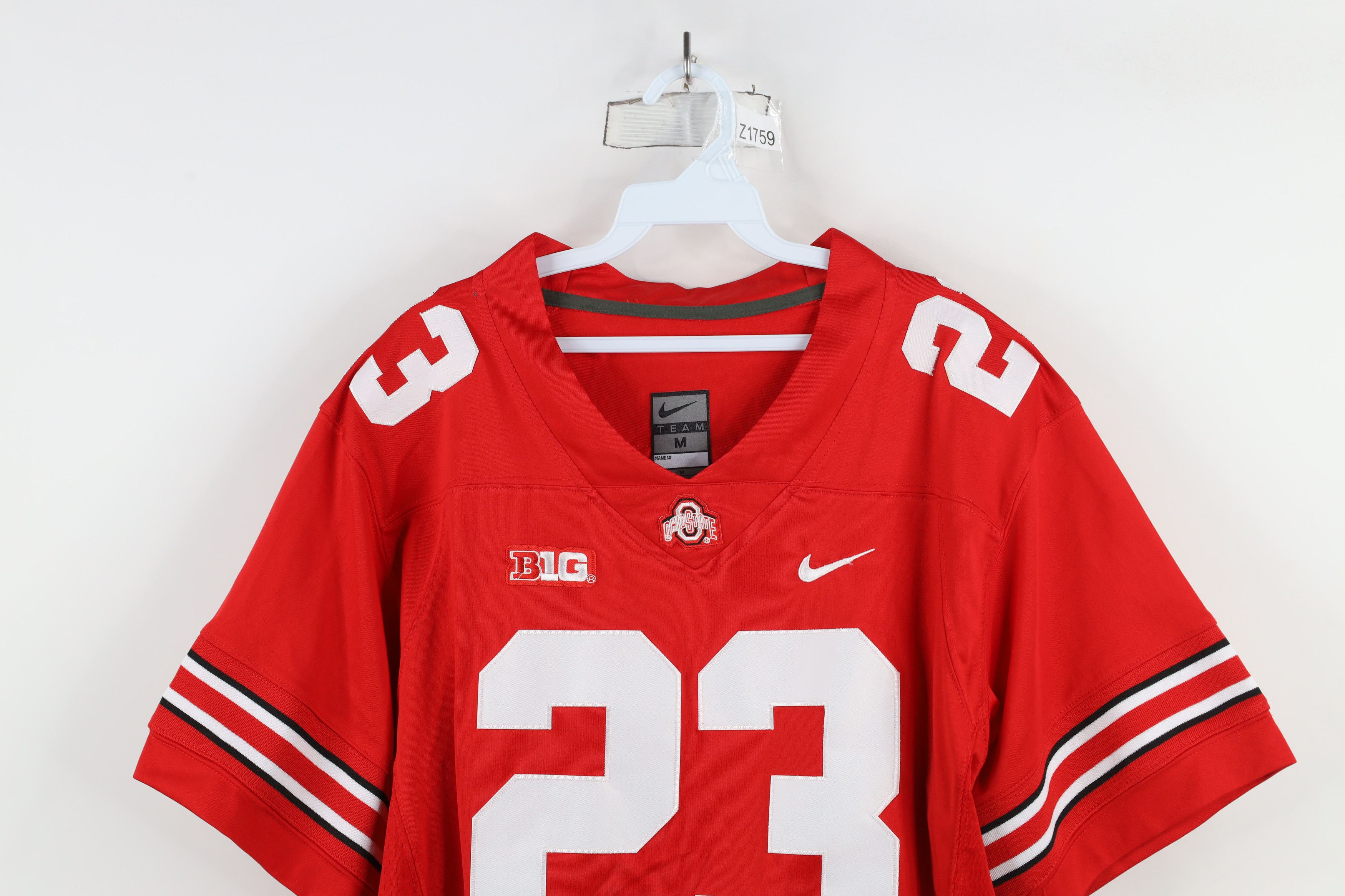 Nike × Vintage Nike White Ohio State University Football Jersey Red #23 Size US M / EU 48-50 / 2 - 2 Thumbnail