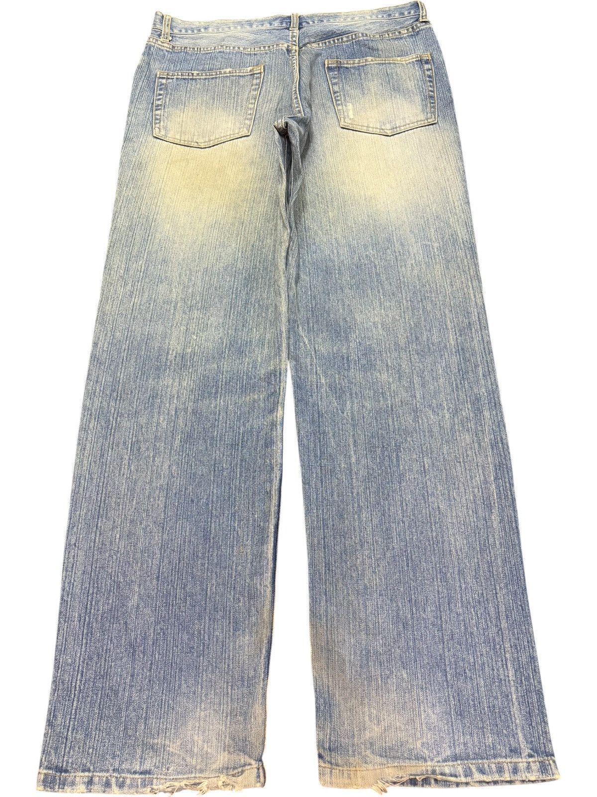Edwin Unbranded Faded Wash Distressed Loose Jeans Size 34" / US 12 / IT 48 - 2 Thumbnail