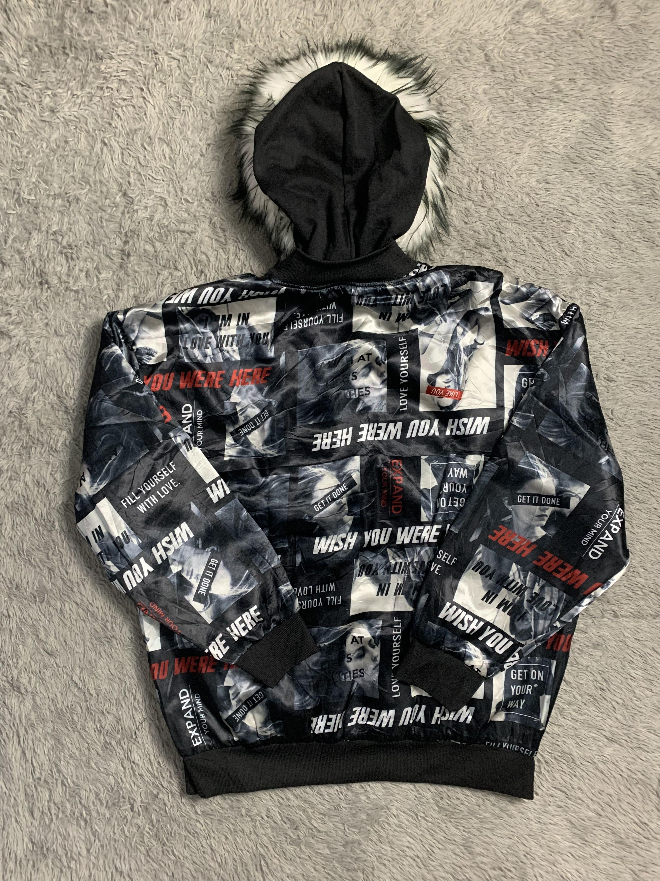 Japanese Brand Leah Matin AOP Over Print Fur Hoodie Size US M / EU 48-50 / 2 - 2 Thumbnail