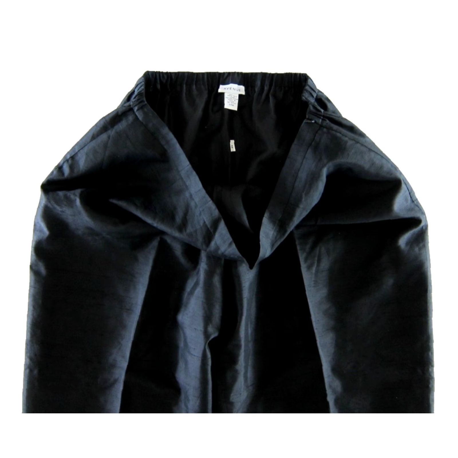 Avenue Avenue 100% Silk Classic Black Flat Front Tapered Chino Pant Women Size 24 Size 42" / US 20 - 4 Thumbnail