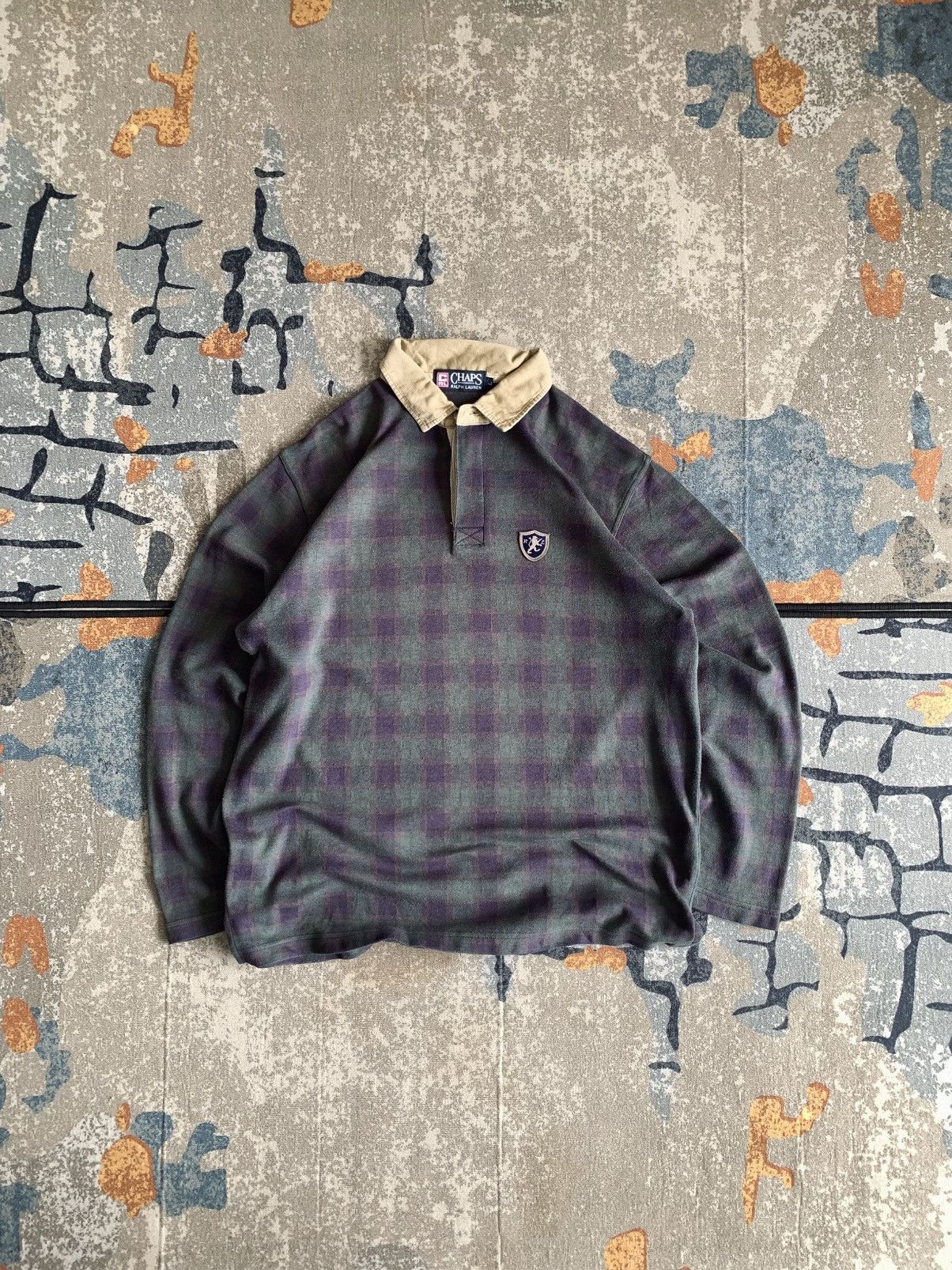 Chaps Ralph Lauren Vintage Chaps Ralph Lauren Check Corduroy Rugby Shirt Size US L / EU 52-54 / 3 - 1 Thumbnail
