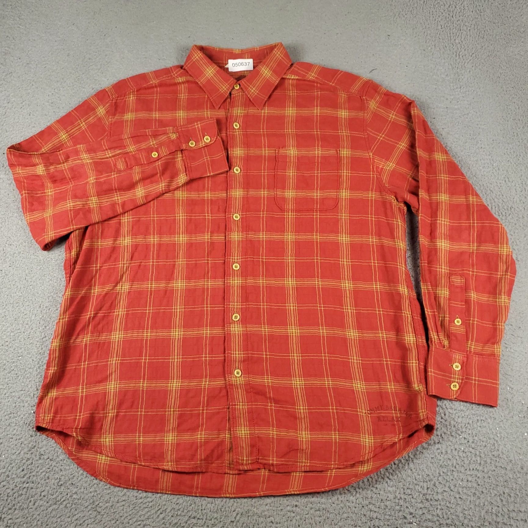 Tommy Bahama Tommy Bahama Shirt XL Blue Plaid Cotton Button-Up Long Sleeve Mens Size US XL / EU 56 / 4 - 2 Thumbnail