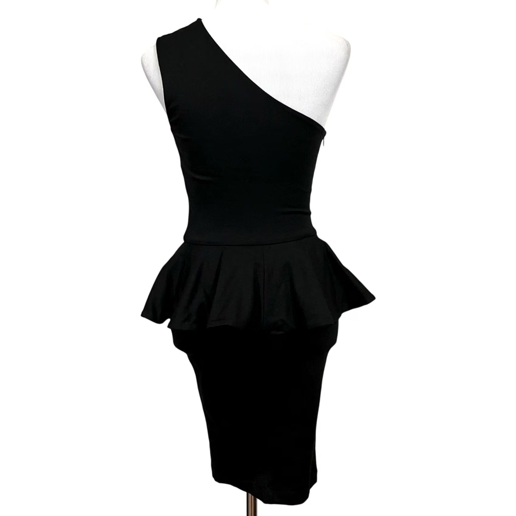 Vintage VINTAGE Torn by Ronny Kobo One Shoulder Dress Black White Knit S Womens Size S / US 4 / IT 40 - 5 Thumbnail
