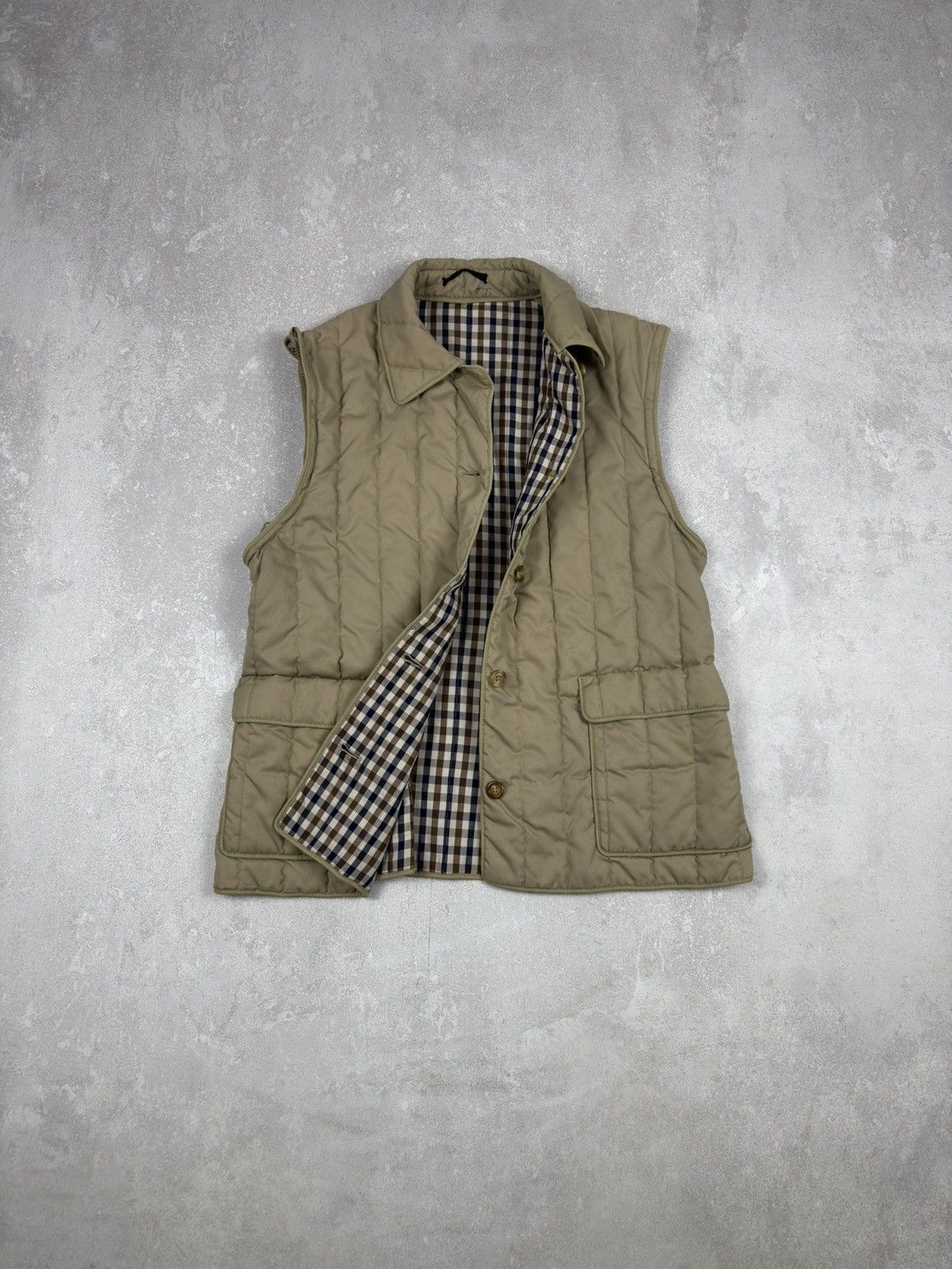 Aquascutum Vintage Aquascutum Quilted 2 in 1 Beige Jacket Gilet Nova Size M / US 6-8 / IT 42-44 - 9 Thumbnail
