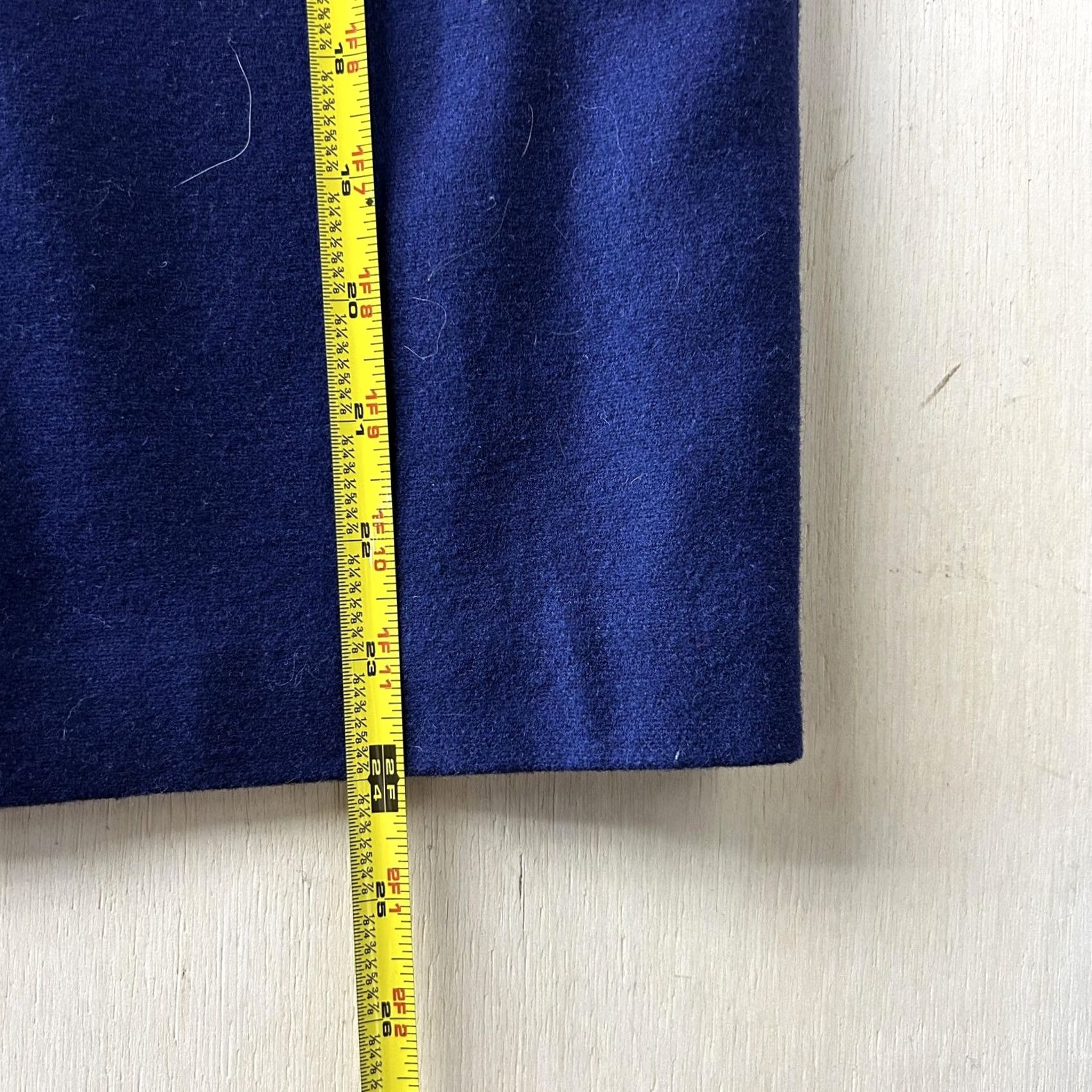 Vintage VINTAGE Panther Skirt Womens 6 Petite Blue Wool Pencil Midi Lined Office Work Size 28" / US 6 / IT 42 - 5 Thumbnail