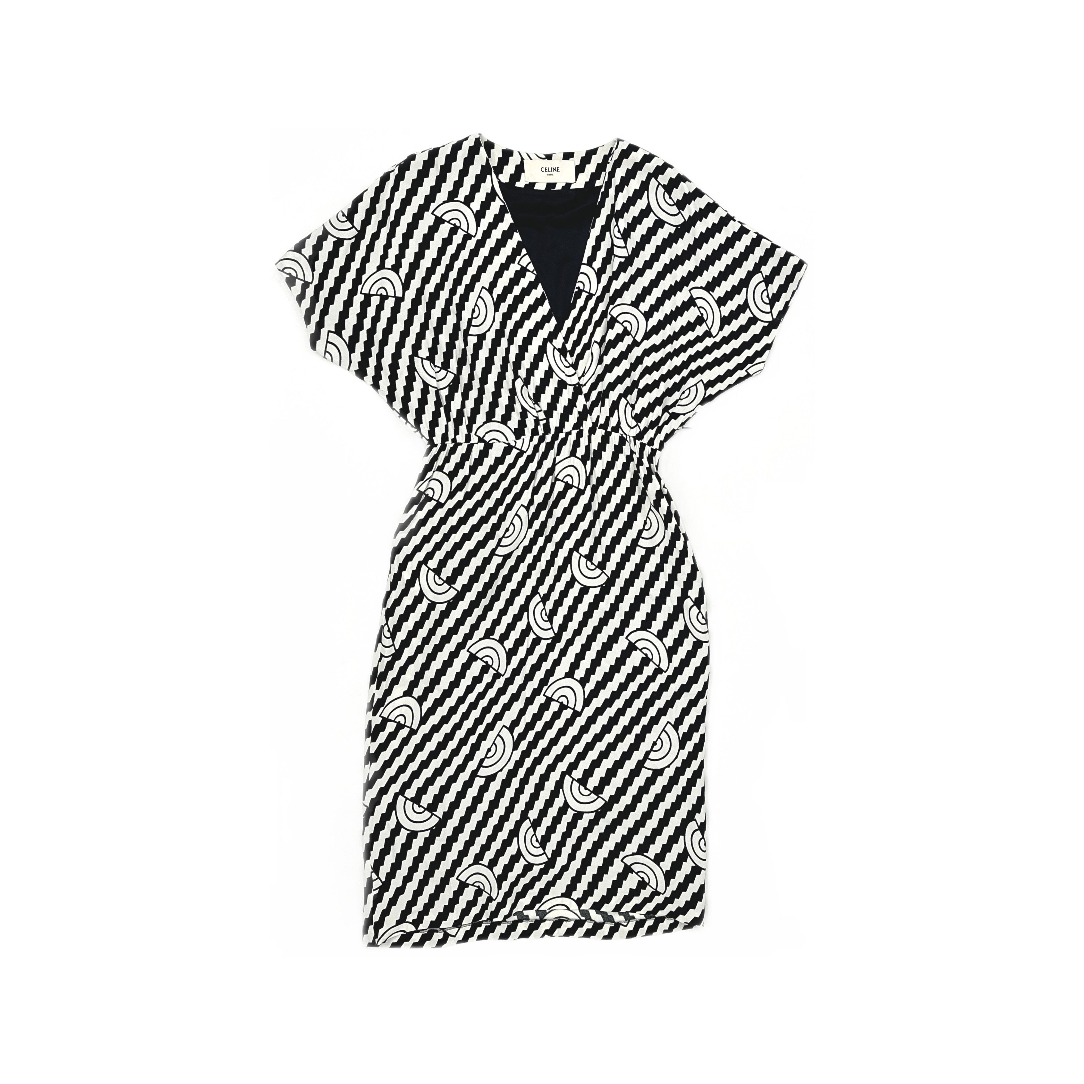 Celine CELINE Geometric Print Midi Dress Size 36 Size XS / US 0-2 / IT 36-38 - 1 Thumbnail