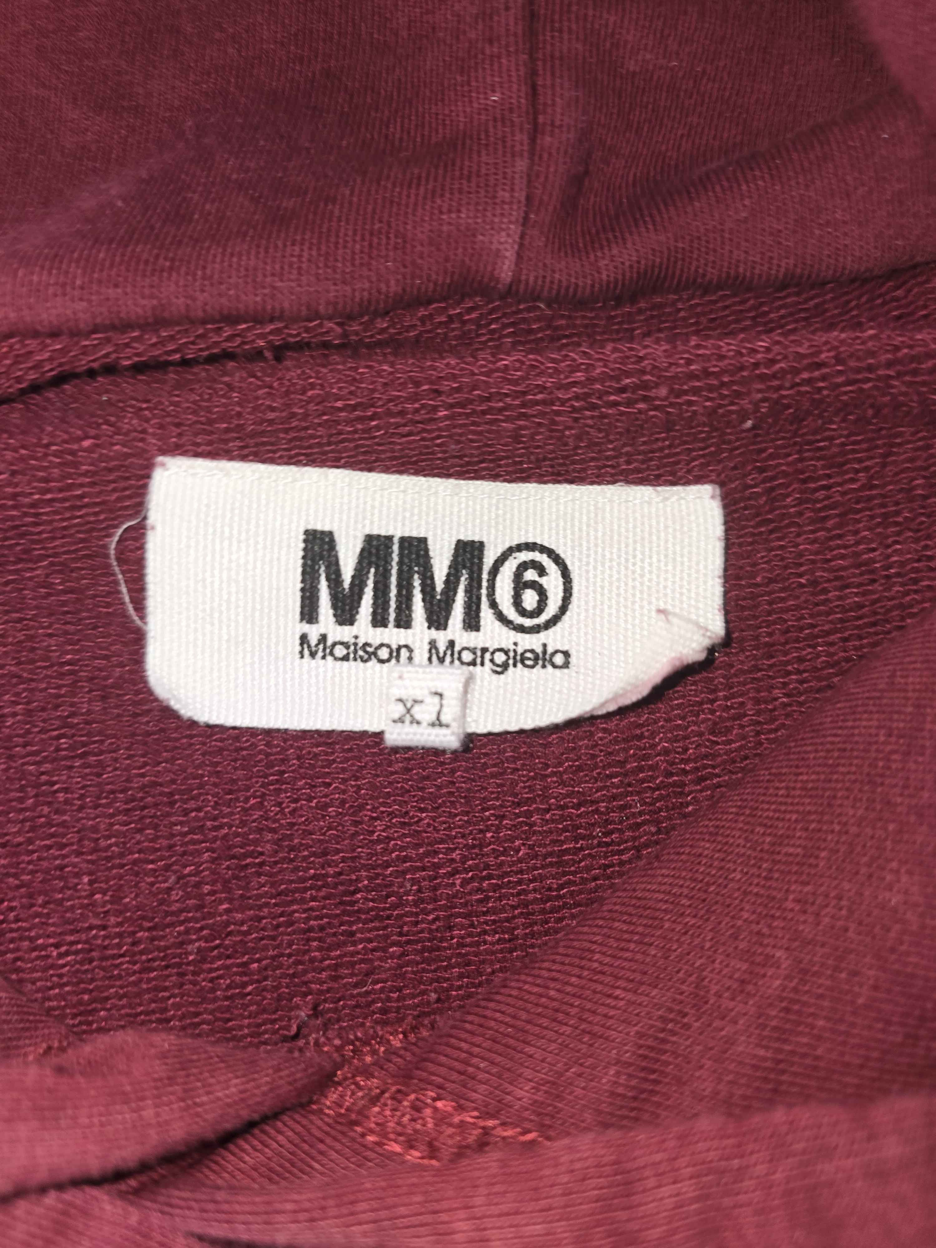 MM6 Burgundy MM6 Logo Hoodie Size US XL / EU 56 / 4 - 3 Thumbnail