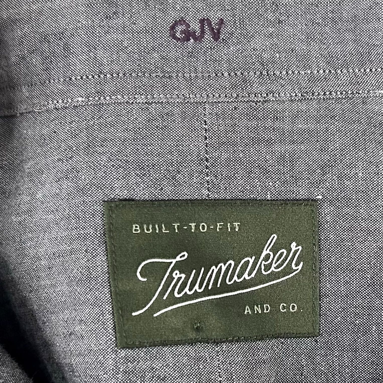 Vintage Trumaker Medium Casual Shirt Gray Chambray 100% Cotton Button Front Mens Size US M / EU 48-50 / 2 - 3 Thumbnail