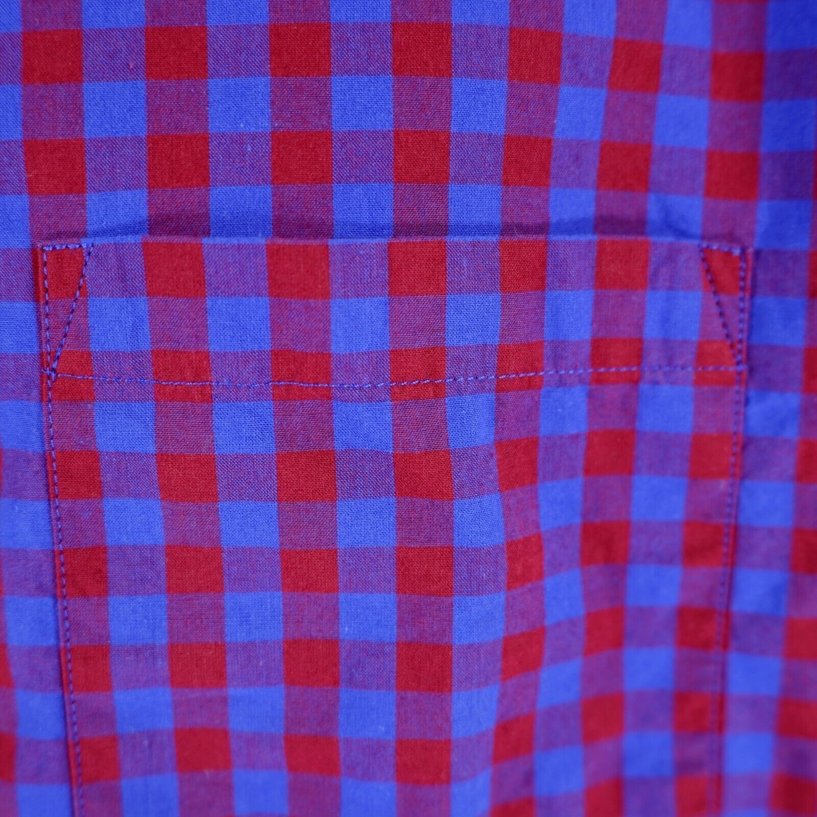 J.Crew J. Crew Large Red Blue Plaid Slim Fit Pocket Front Button Do Size US L / EU 52-54 / 3 - 4 Thumbnail