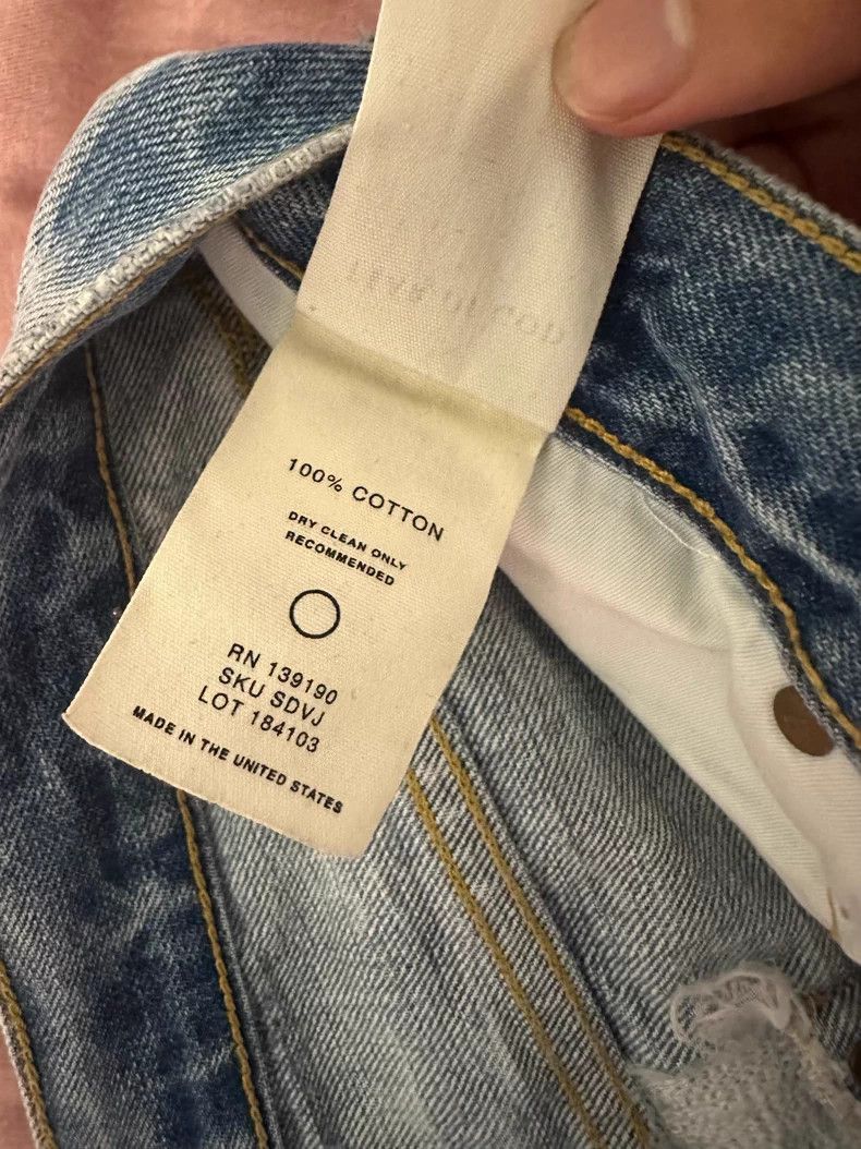 Fear of God Fear of God Season 5 Blue Water Ripple Jeans Size US 29 - 7 Thumbnail