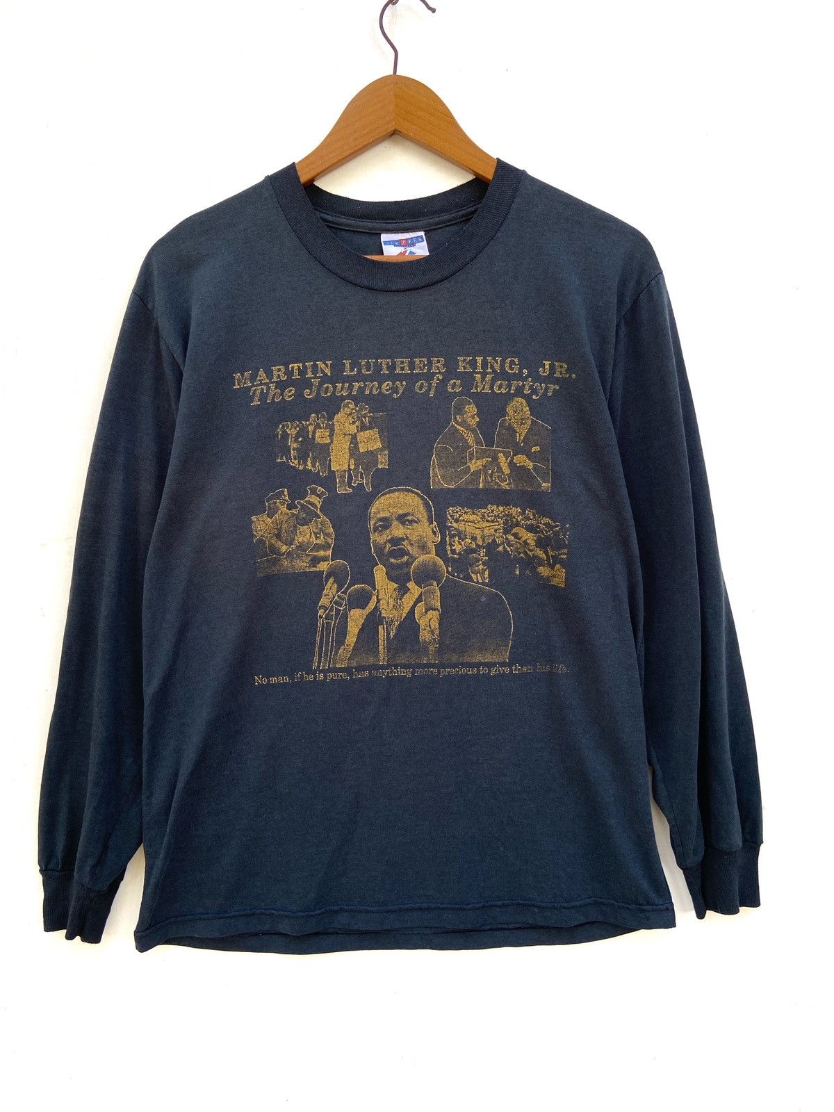 Rap Tees 🔥 Vintage 90s Vintage Martin Luther t shirt long sleeve Size US M / EU 48-50 / 2 - 2 Thumbnail