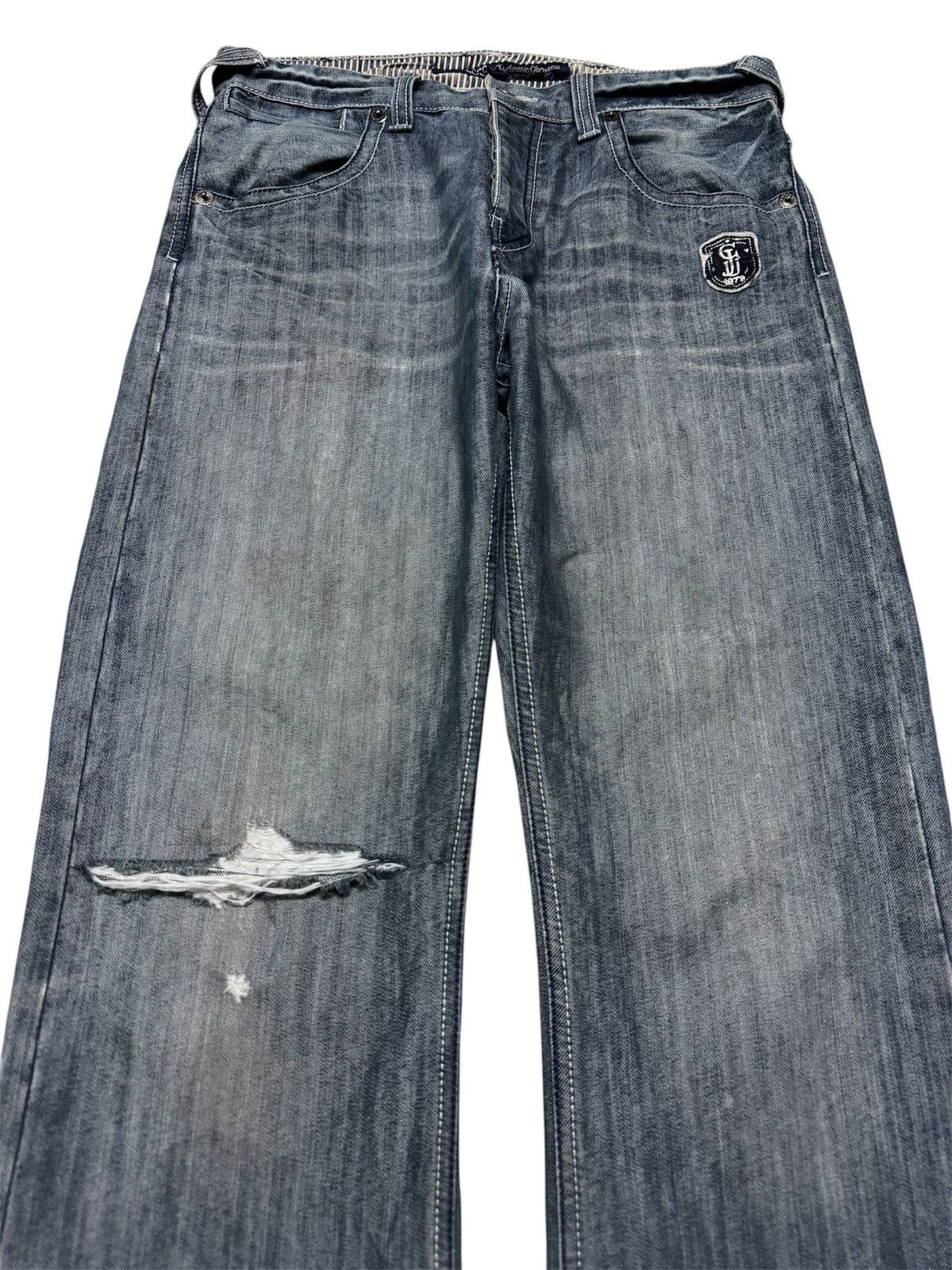 Tornado Mart GRUNGE VINTAGE JAPANESE DISTRESSED STONED WASHED Size US 29 - 3 Thumbnail