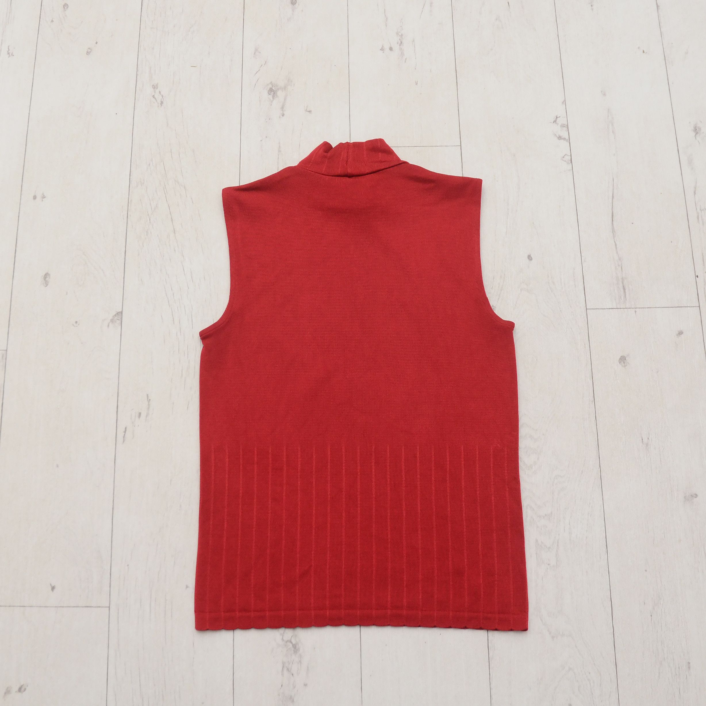 Wolford Wolford Viscose Deluxe Red Mock Neck Sleeveless Top Stretch Size S / US 4 / IT 40 - 6 Thumbnail