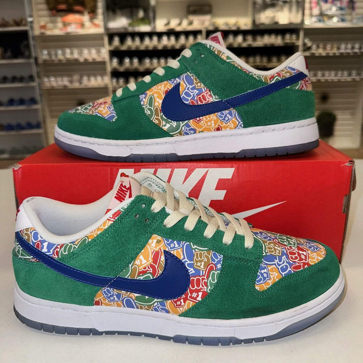 Size 9.5 - Nike Dunk Low 'Foam Finger' Men's Shoes