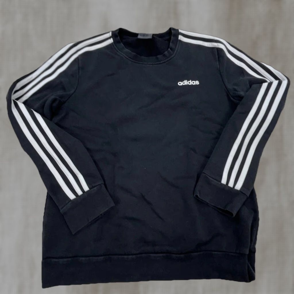 Adidas ADIDAS Sweatshirt Cotton-Blend Black Women Medium Pullover Crew Neck Logo Knit Modern Sportswear Casual Activewear 90s-Logo Mens Womens? Size M / US 6-8 / IT 42-44 - 1 Thumbnail