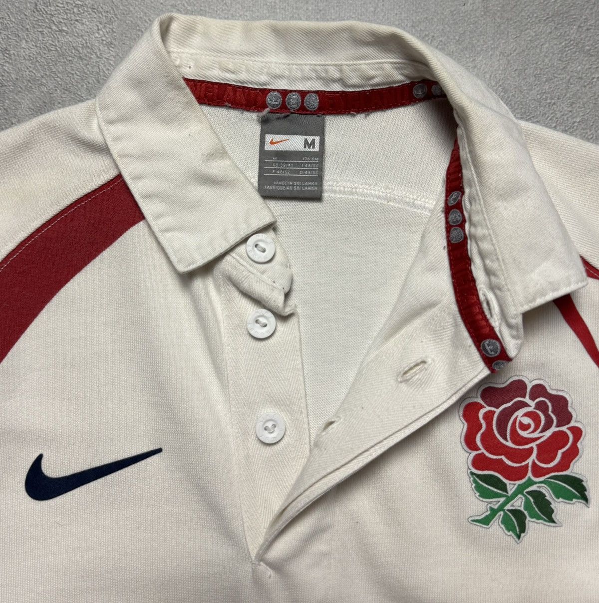 Nike England 2007 Home Rugby Shirt Jersey Long Sleeve Nike Size US M / EU 48-50 / 2 - 10 Thumbnail