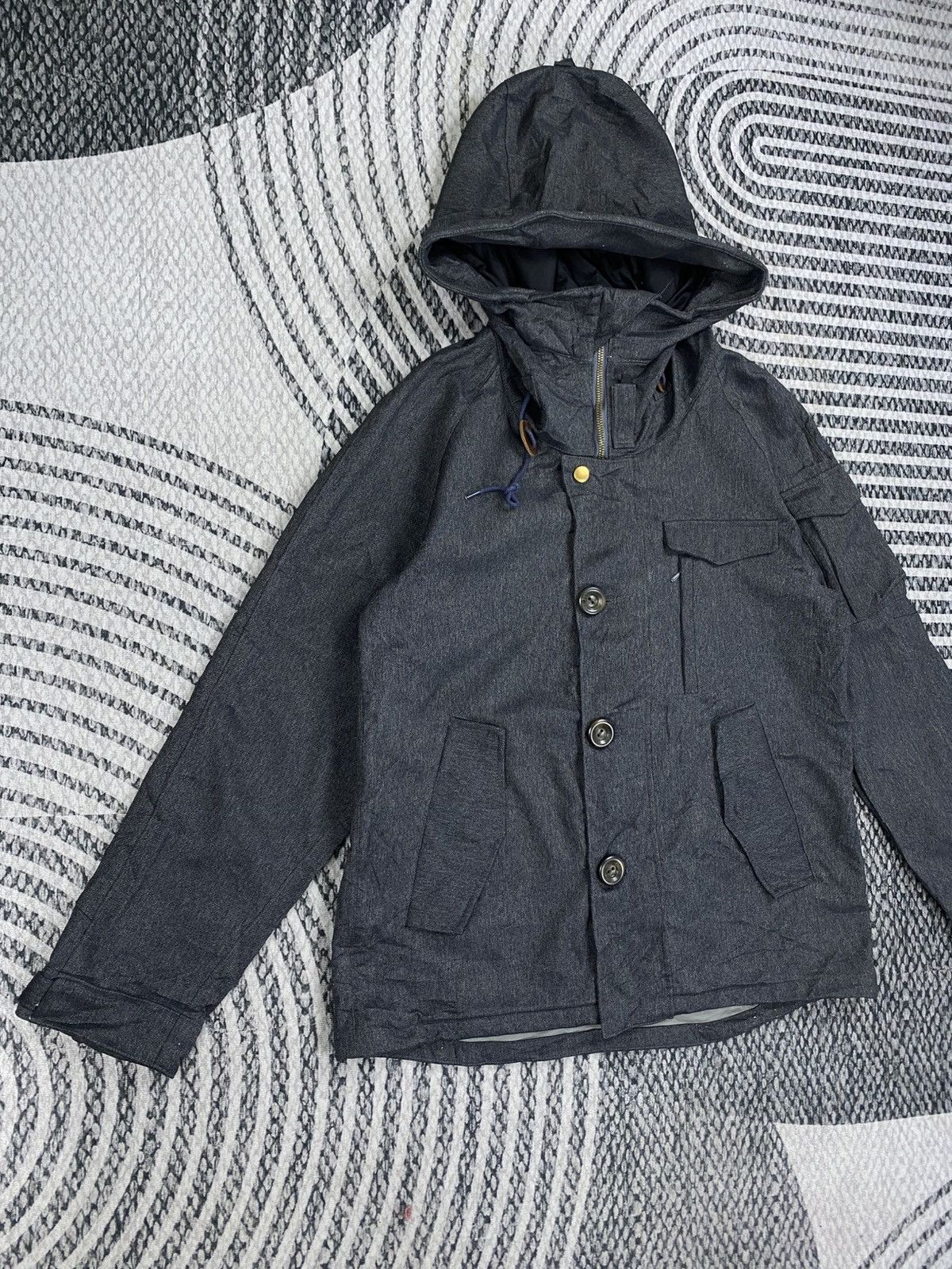 Johnbull Vintage Johnbull Dark Grey Hooded Jacket Size US M / EU 48-50 / 2 - 3 Thumbnail