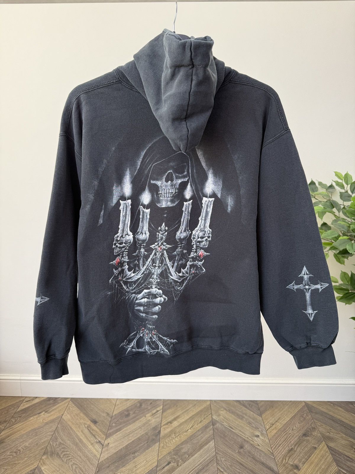 Other Vintage Spiral Gothic Skull Faded Distressed Y2K Rare Hoodie Size US S / EU 44-46 / 1 - 12 Thumbnail